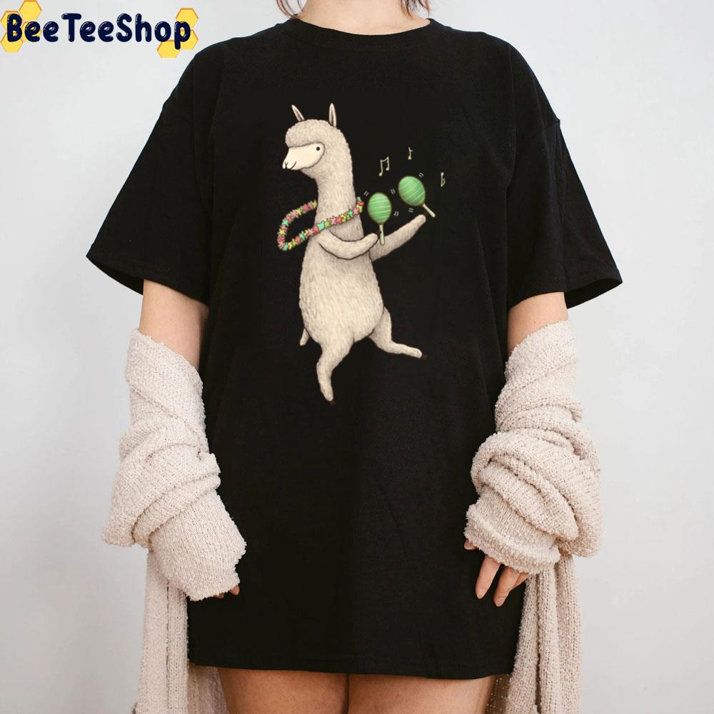 Cute Alpaca On Maracas Unisex T-Shirt Cute Alpaca On Maracas Unisex T-Shirt