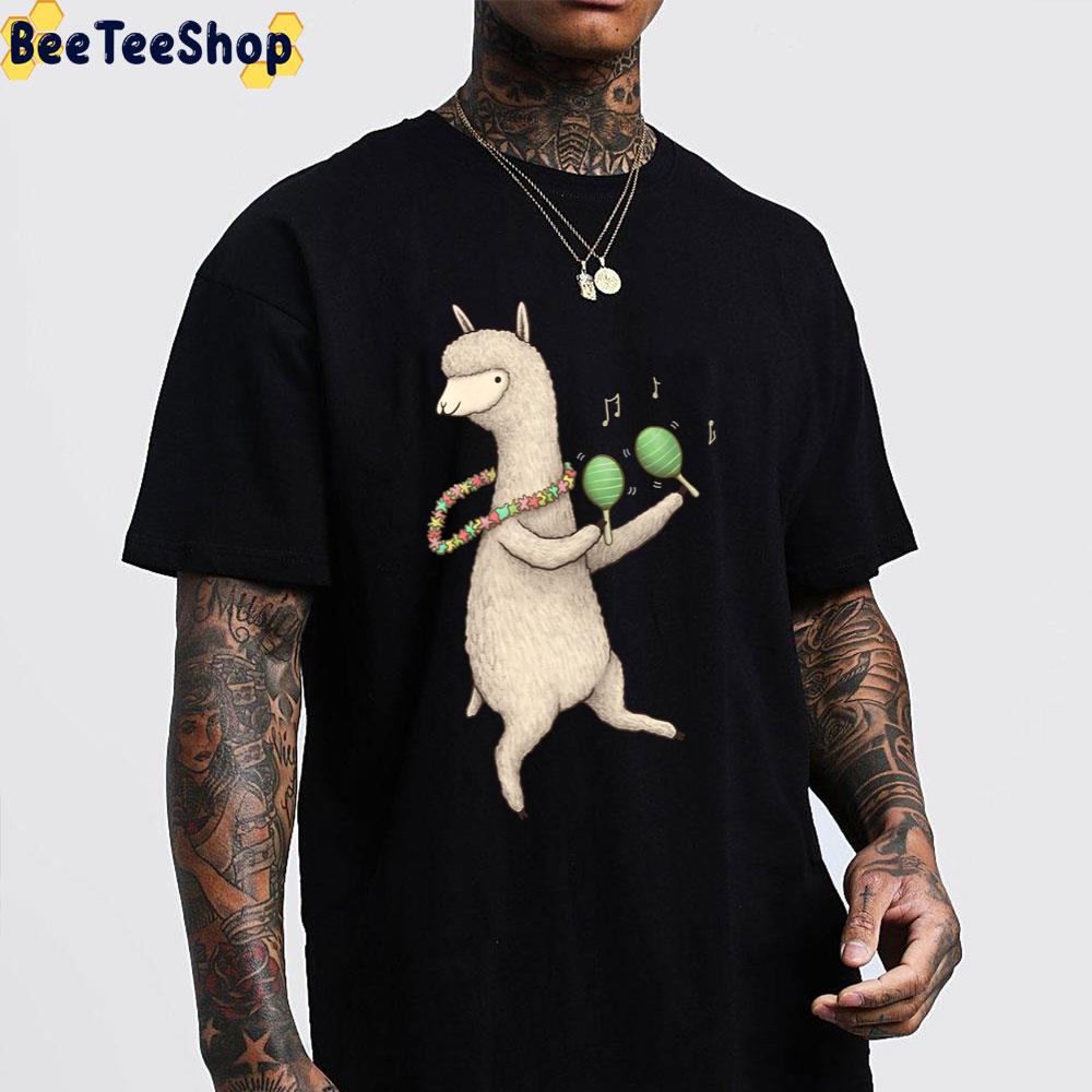 Cute Alpaca On Maracas Unisex T-Shirt Cute Alpaca On Maracas Unisex T-Shirt