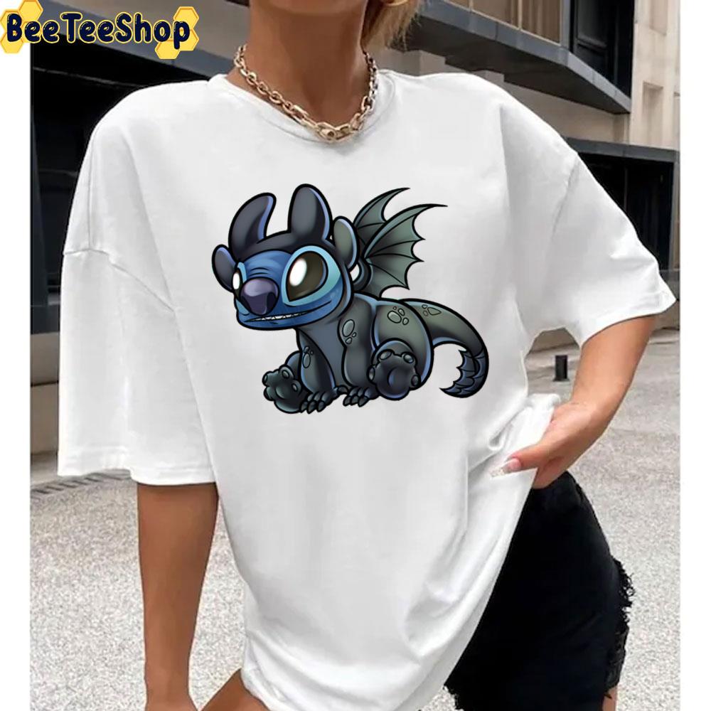 Cute Chibi Stitch How To Train Your Dragon Unisex T-Shirt Cute Chibi Stitch How To Train Your Dragon Unisex T-Shirt