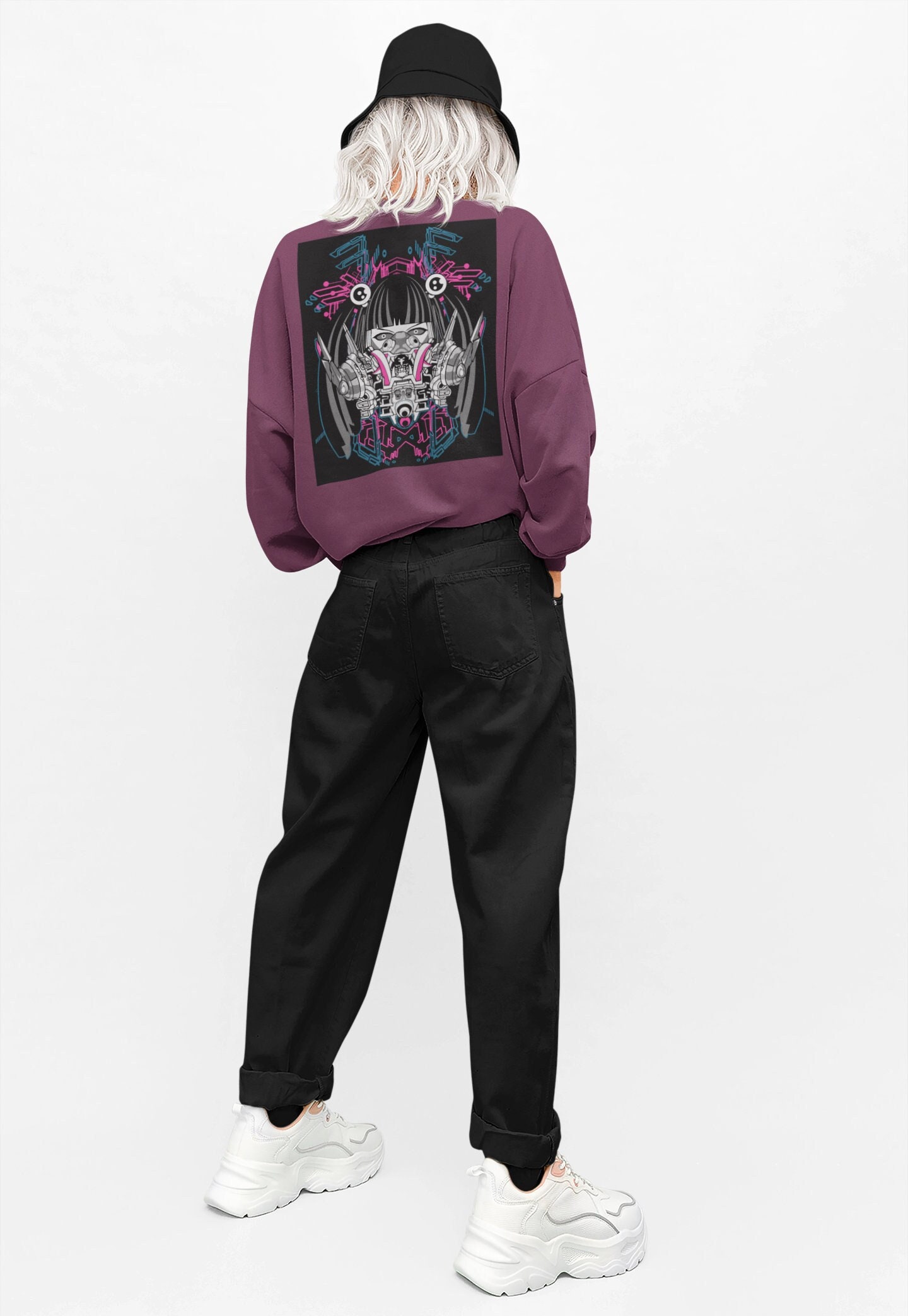 Cyberpunk Japanese Kanji Japanese Artwork Unisex Sweatshirt Cyberpunk Japanese Kanji Japanese Artwork Unisex Sweatshirt