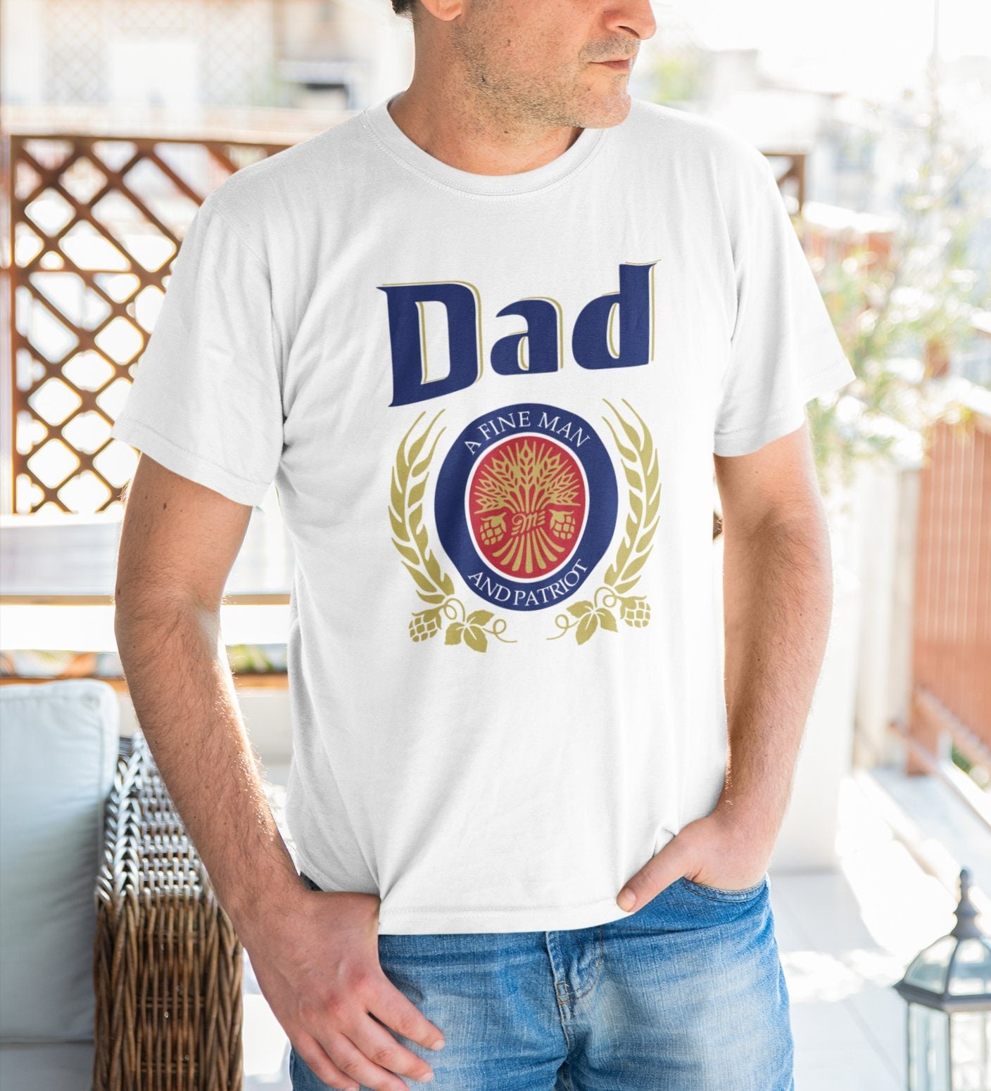 Dad A Fine Man And Patriot Father's Day Unisex T-Shirt Dad A Fine Man And Patriot Father's Day Unisex T-Shirt