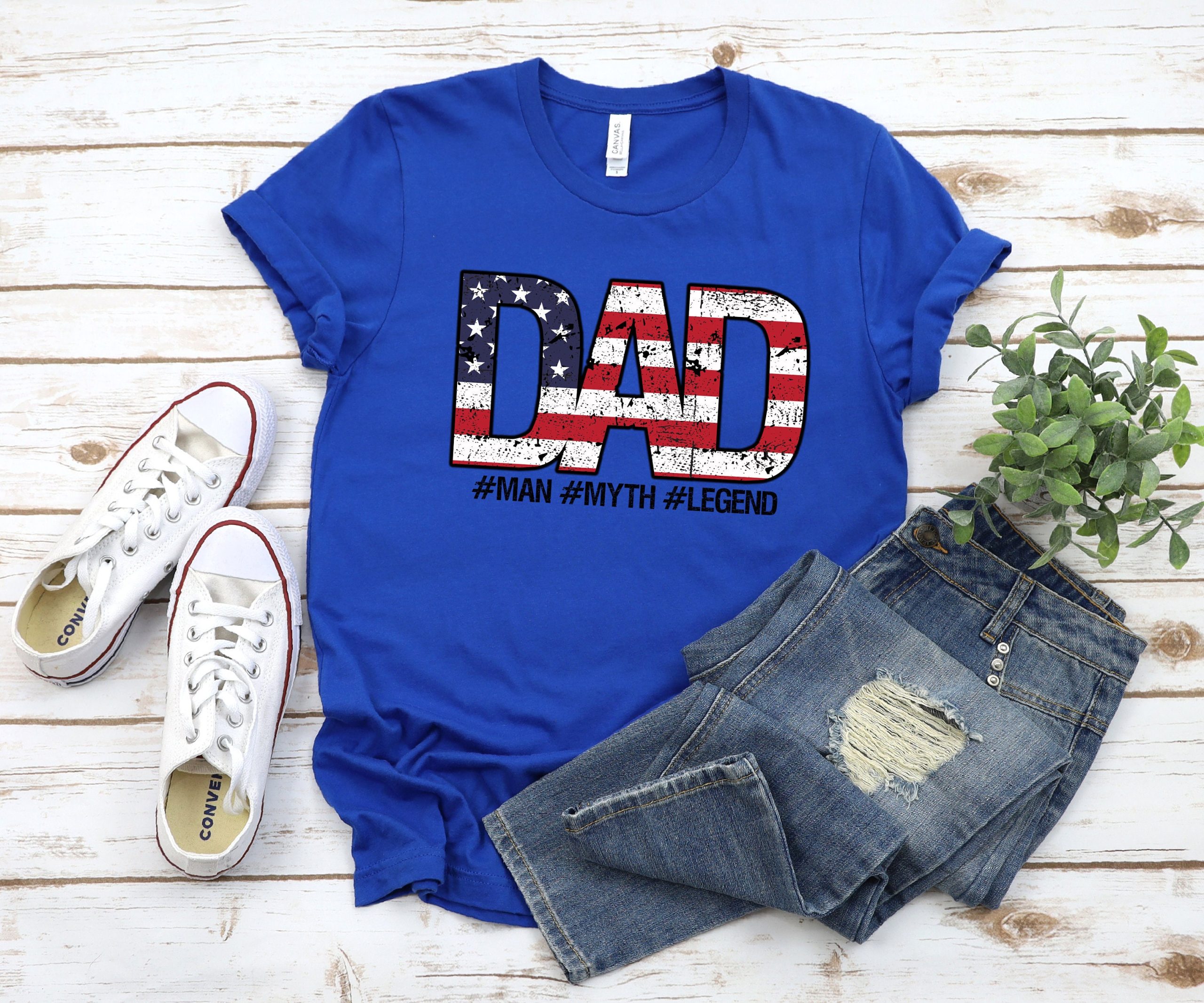 Dad American Flag Dad Man Myth Legend Father's Day Unisex T-Shirt Dad American Flag Dad Man Myth Legend Father's Day Unisex T-Shirt
