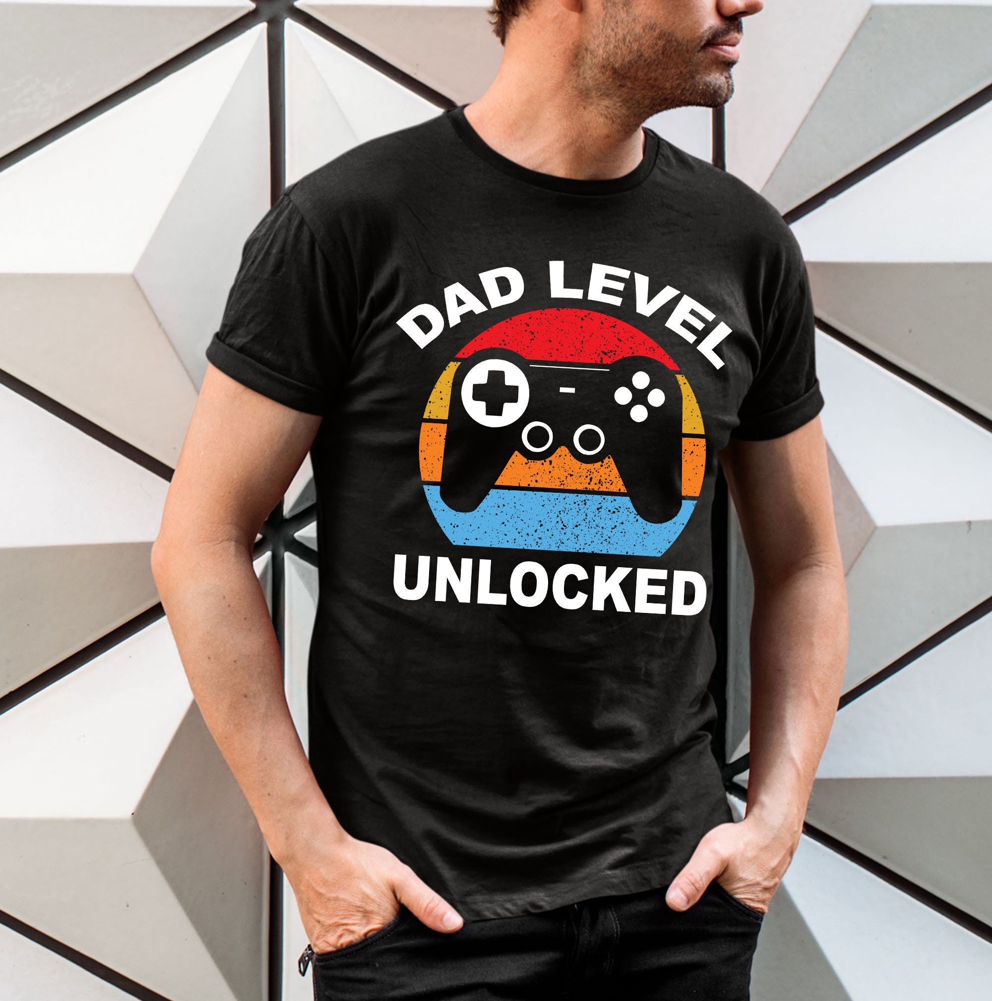 Dad Level Unlocked Gamer Father's Day Vintage Art Unisex Shirt Dad Level Unlocked Gamer Father's Day Vintage Art Unisex Shirt