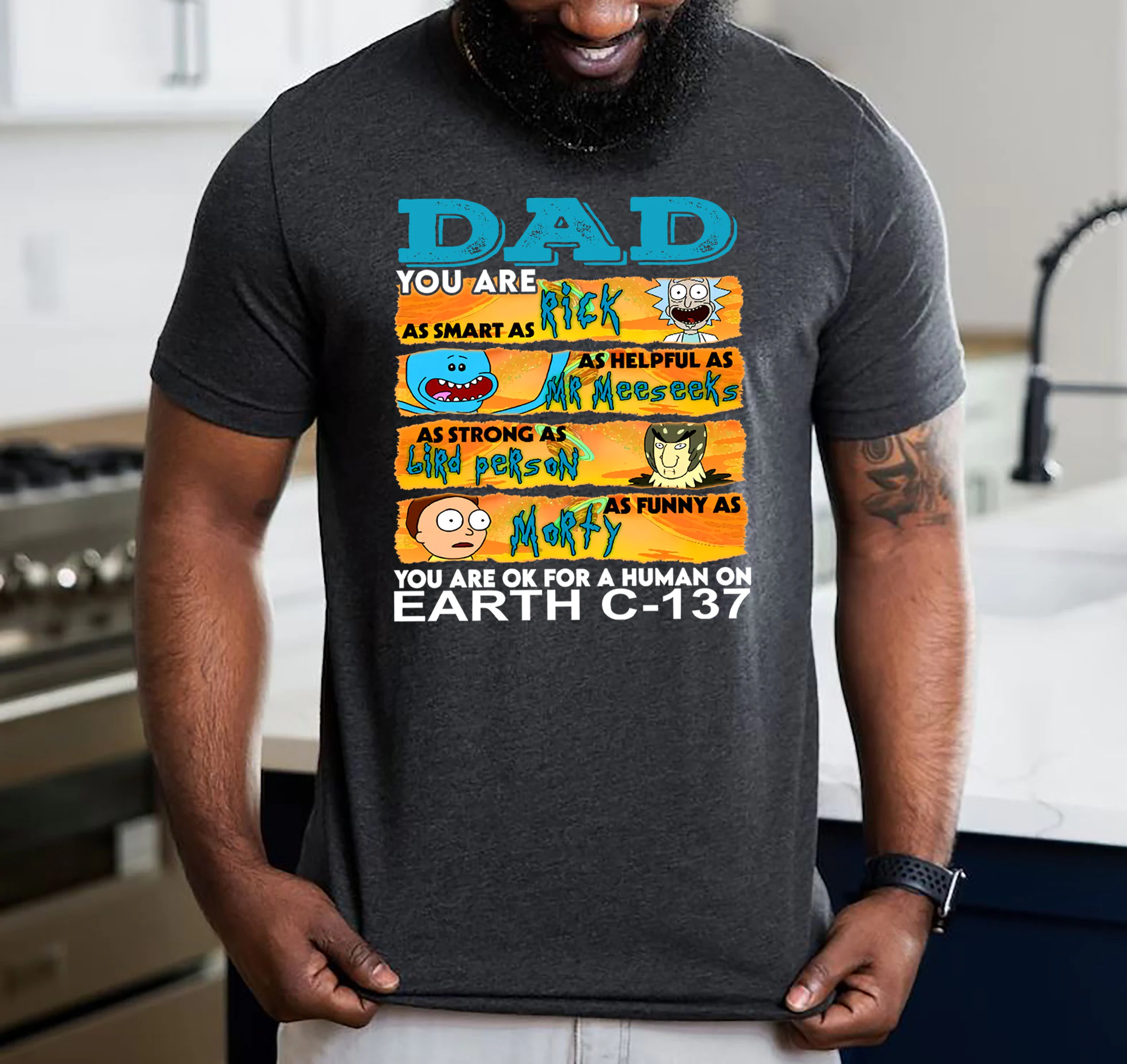 Dad You Are Rick And Morty You Are Ok For A Human On Earth Unisex T-Shirt Dad You Are Rick And Morty You Are Ok For A Human On Earth Unisex T-Shirt