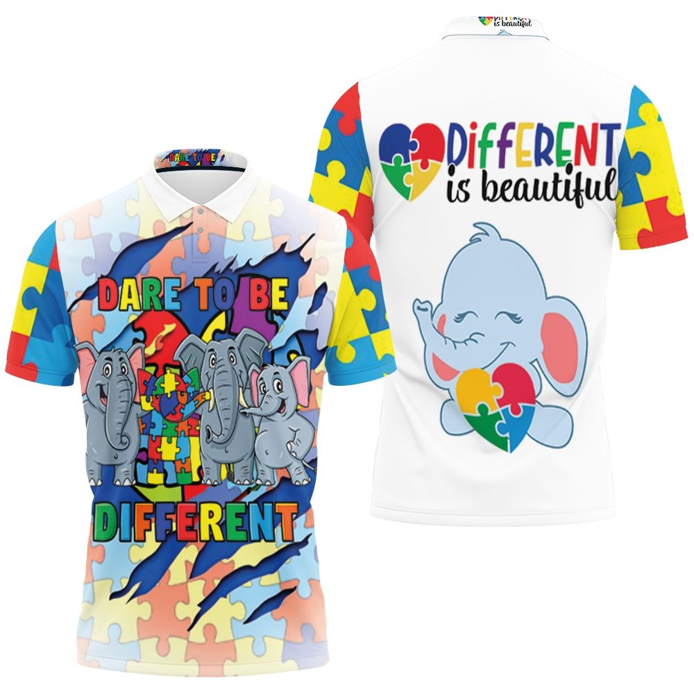 Dare To Be Different Elephant Family Polo Shirt All Over Print Shirt 3d T-shirt Dare To Be Different Elephant Family Polo Shirt All Over Print Shirt 3d T-shirt