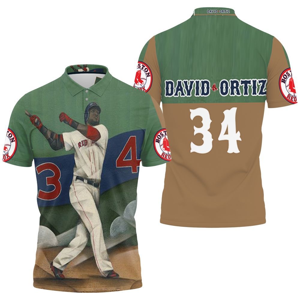 David Ortiz Boston Red Sox 34 Polo Shirt All Over Print Shirt 3d T-shirt David Ortiz Boston Red Sox 34 Polo Shirt All Over Print Shirt 3d T-shirt