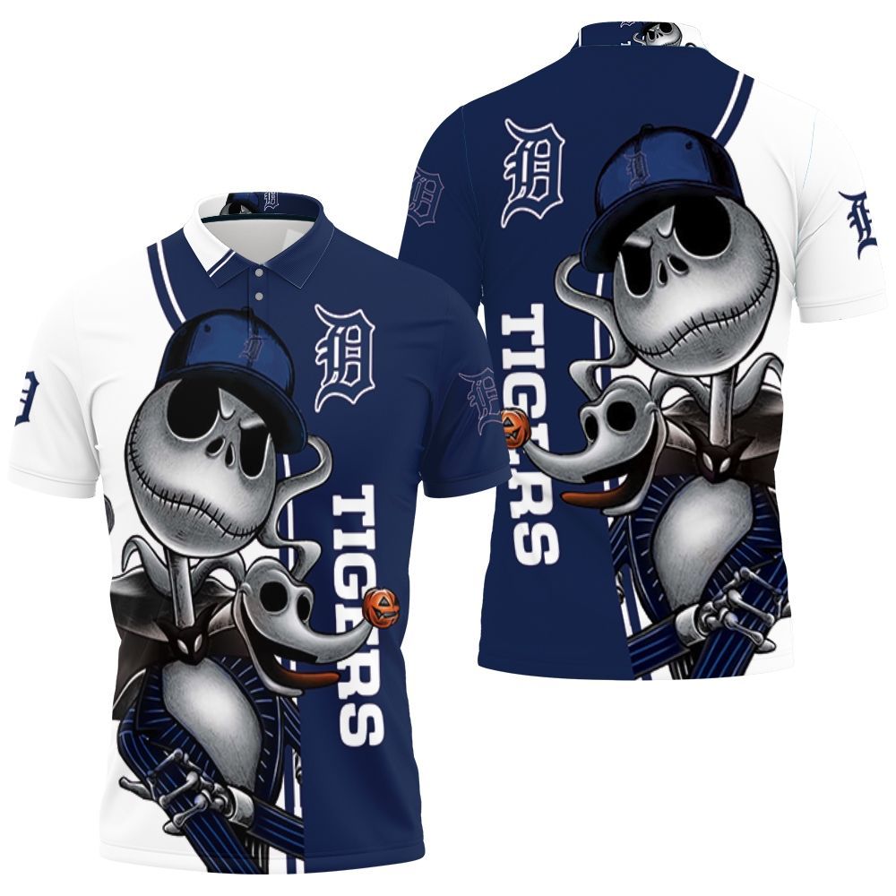 Detroit Tigers Jack Skellington And Zero Polo Shirt All Over Print Shirt 3d T-shirt Detroit Tigers Jack Skellington And Zero Polo Shirt All Over Print Shirt 3d T-shirt
