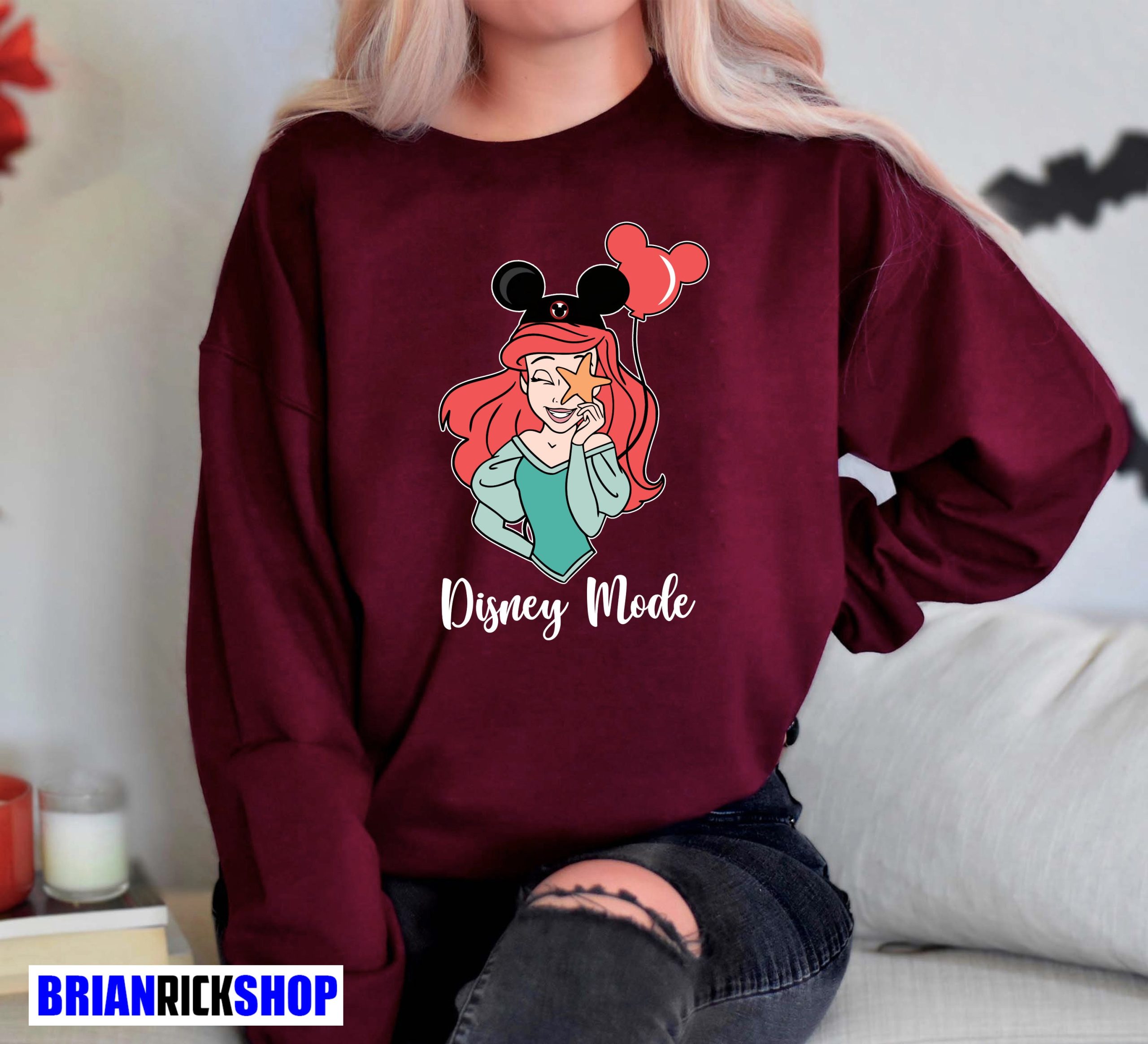 Disney Mode Ariel Mermaid Princess Unisex Sweatshirt Disney Mode Ariel Mermaid Princess Unisex Sweatshirt