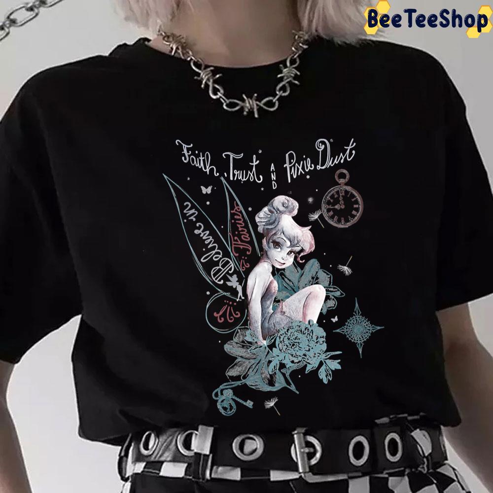 Disney Peter Pan Believe Drawing Graphic Tinker Bell Unisex T-Shirt Disney Peter Pan Believe Drawing Graphic Tinker Bell Unisex T-Shirt
