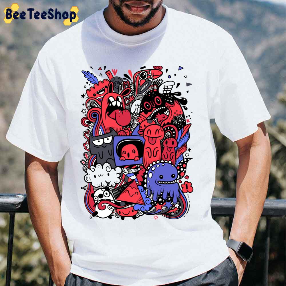 Doodle Monsters Unisex T-Shirt Doodle Monsters Unisex T-Shirt