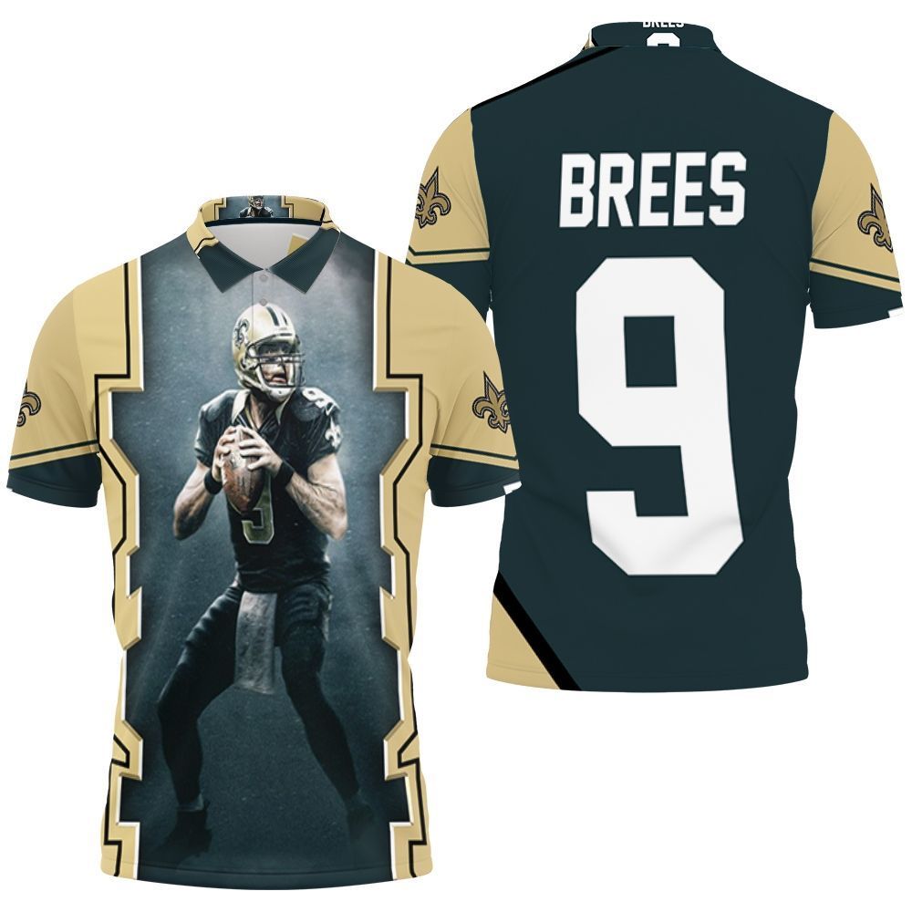 Drew Brees New Orleans Saints Dark Polo Shirt All Over Print Shirt 3d T-shirt Drew Brees New Orleans Saints Dark Polo Shirt All Over Print Shirt 3d T-shirt