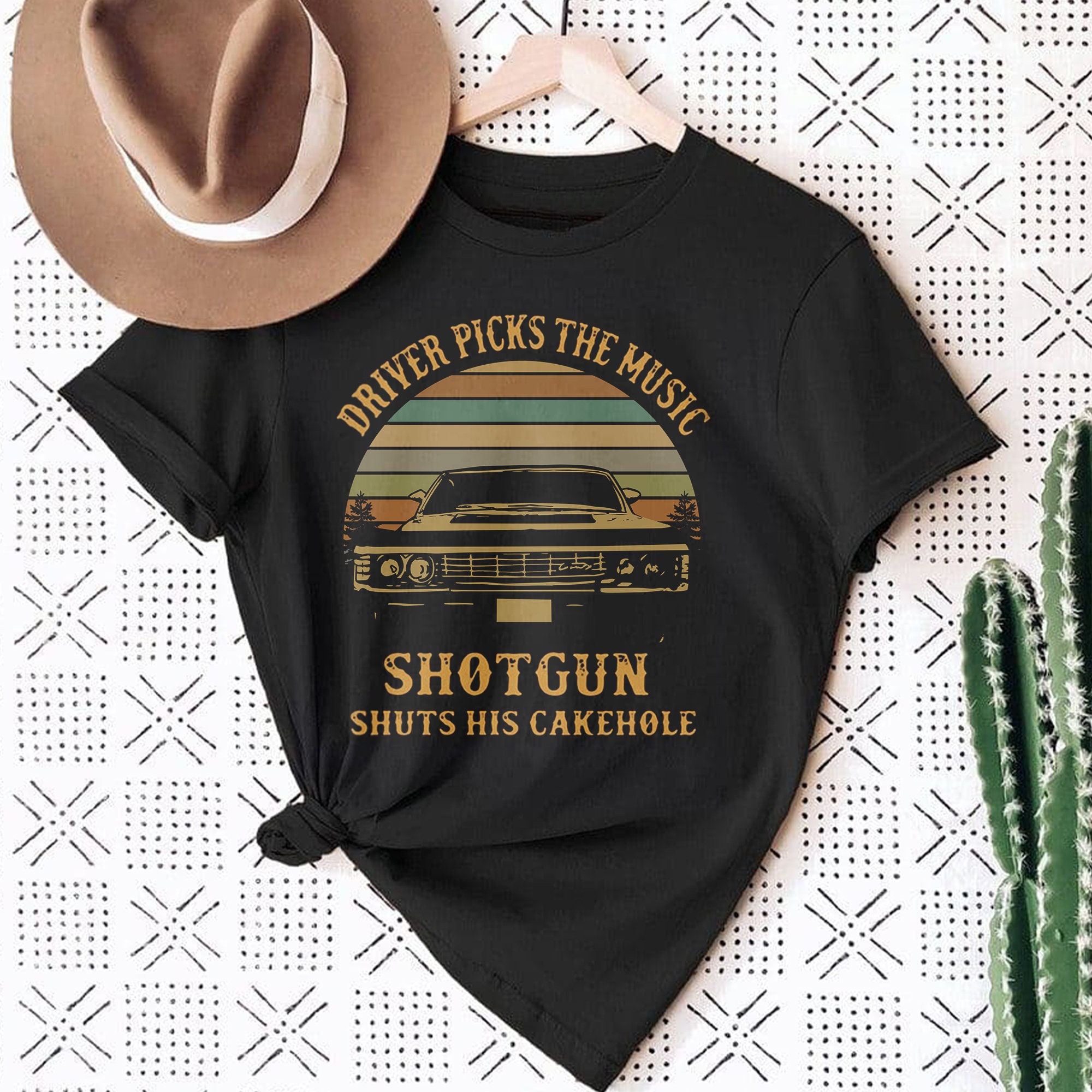 Driver Picks The Music Shotgun Shuts His Cakehole Unisex T-Shirt Driver Picks The Music Shotgun Shuts His Cakehole Unisex T-Shirt
