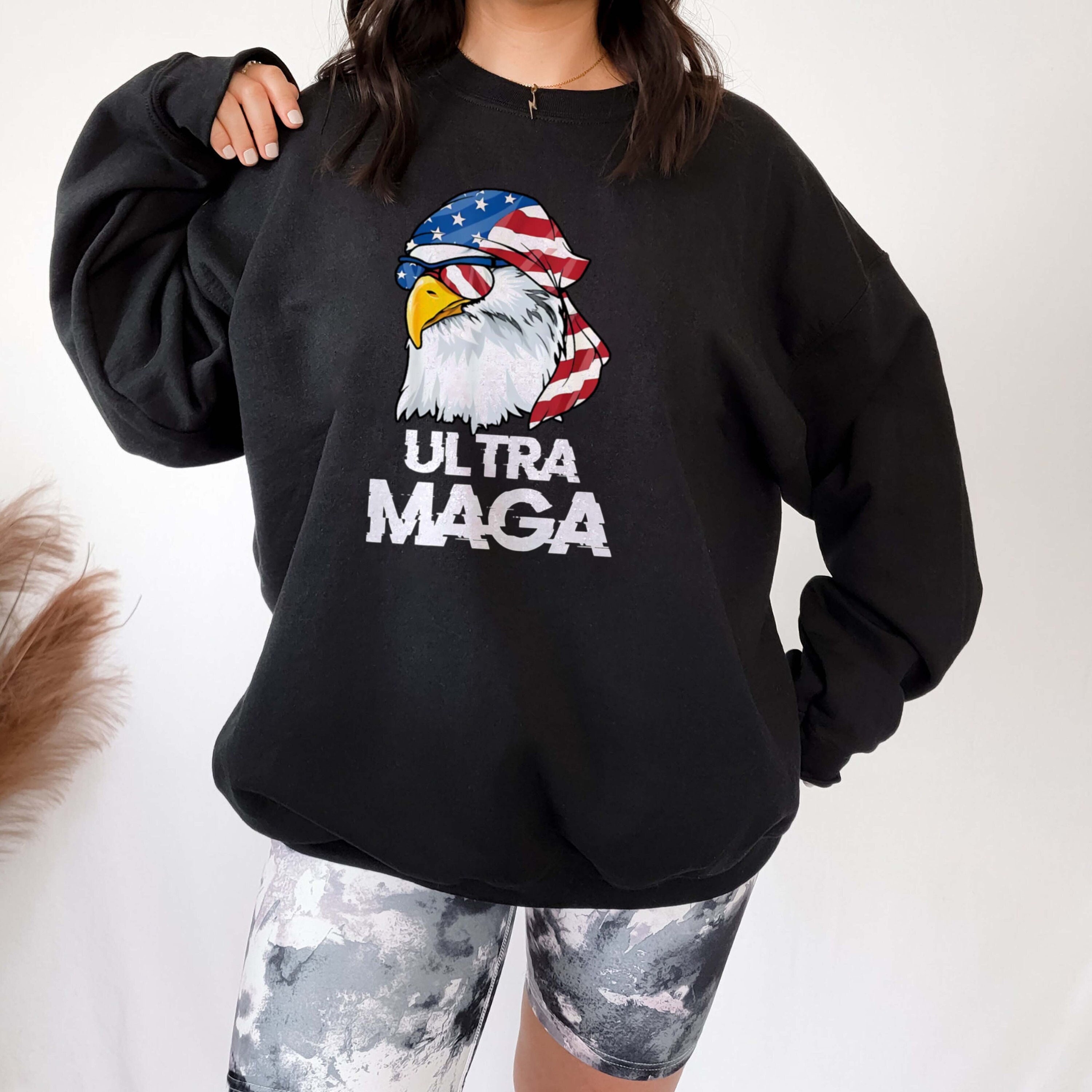 Eagle American Flag Ultra Maga King Donald Trump Anti Joe Biden Unisex Sweatshirt Eagle American Flag Ultra Maga King Donald Trump Anti Joe Biden Unisex Sweatshirt