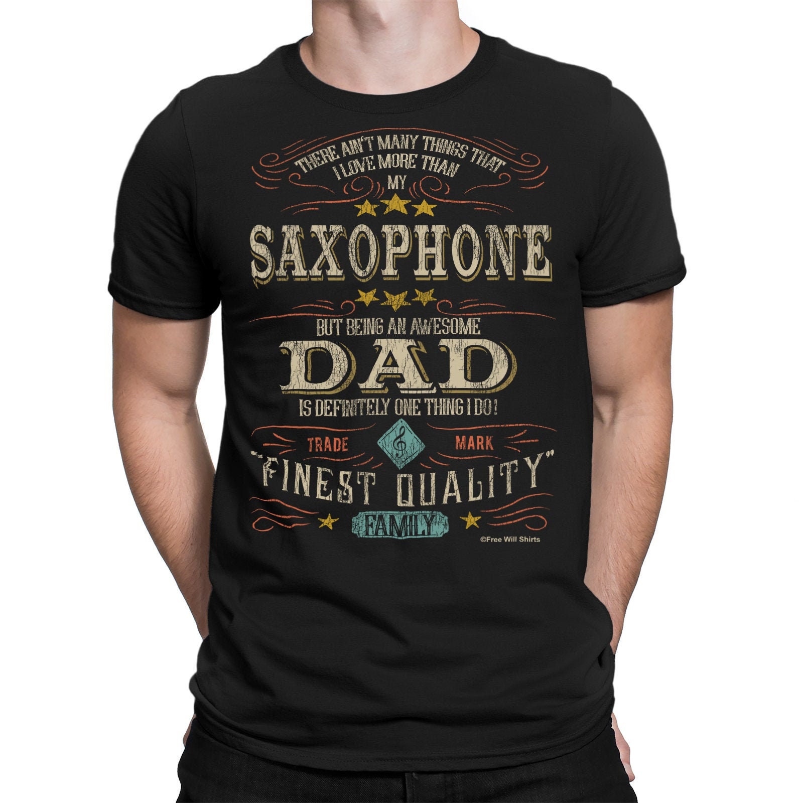 Eco Friendly Organic Mens Saxophone Dad Organic Cotton Sax Instrument Father's Day Unisex T-Shirt Eco Friendly Organic Mens Saxophone Dad Organic Cotton Sax Instrument Father's Day Unisex T-Shirt