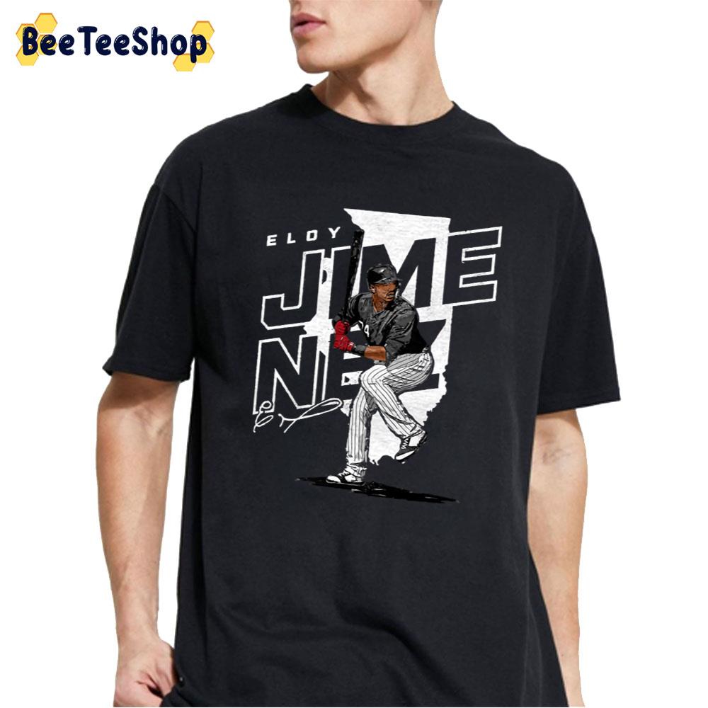 Eloy Jimenez Player Map Chicago White Sox Baseball Unisex T-Shirt Eloy Jimenez Player Map Chicago White Sox Baseball Unisex T-Shirt