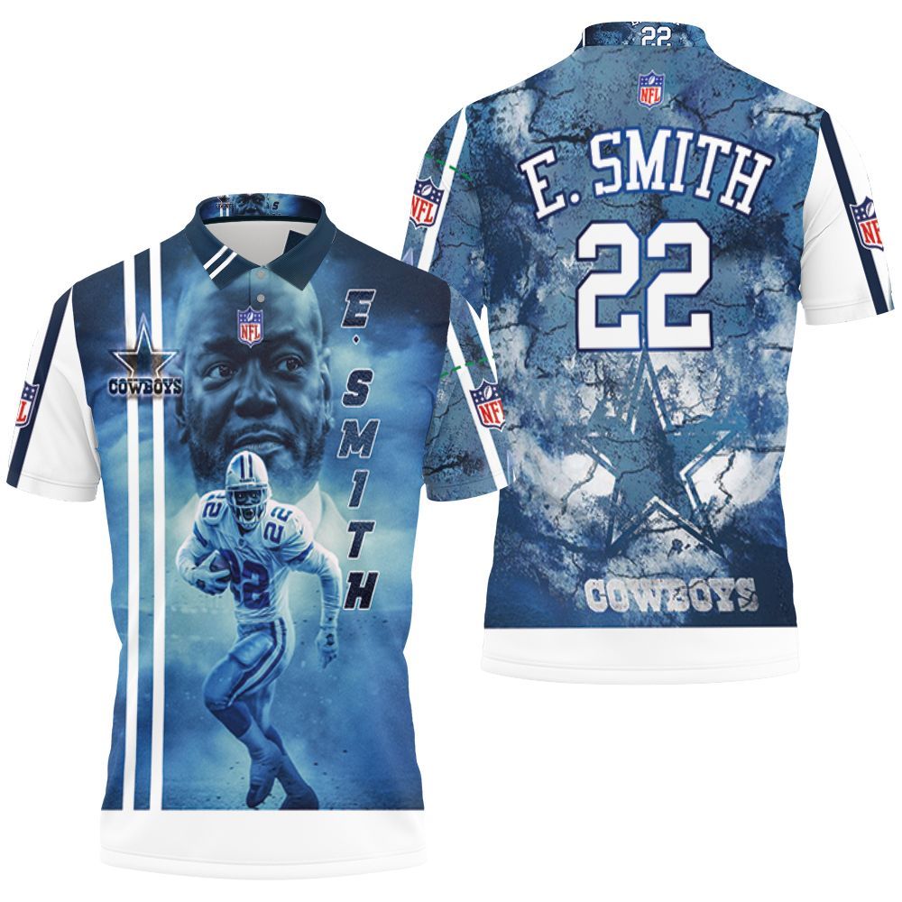 Emmitt Smith 22 Dallas Cowboys 3d Polo Shirt All Over Print Shirt 3d T-shirt Emmitt Smith 22 Dallas Cowboys 3d Polo Shirt All Over Print Shirt 3d T-shirt
