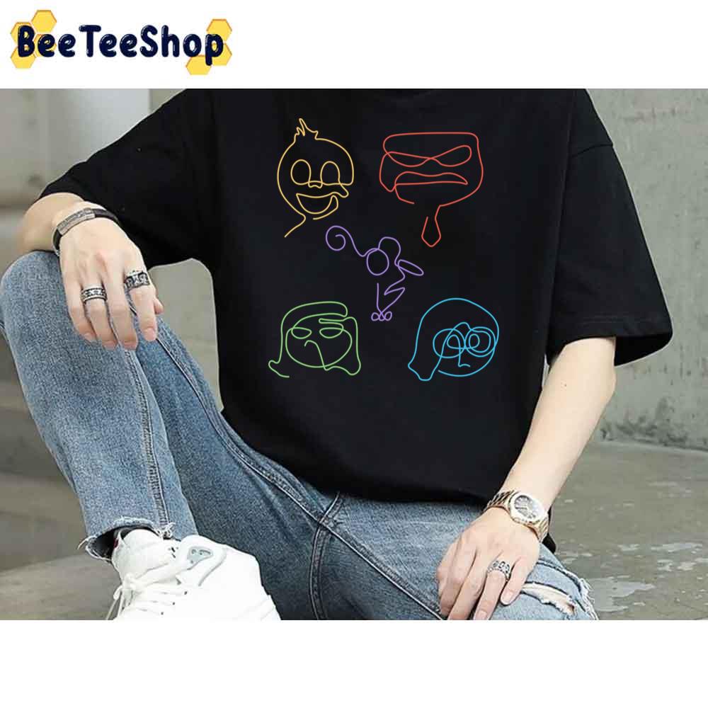 Emotional Lines Inside Out Moive Unisex T-Shirt Emotional Lines Inside Out Moive Unisex T-Shirt