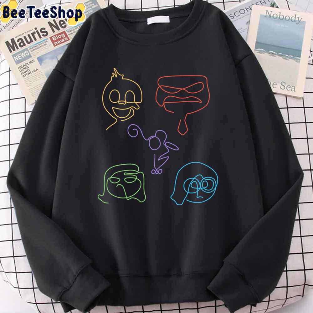 Emotional Lines Inside Out Moive Unisex T-Shirt Emotional Lines Inside Out Moive Unisex T-Shirt