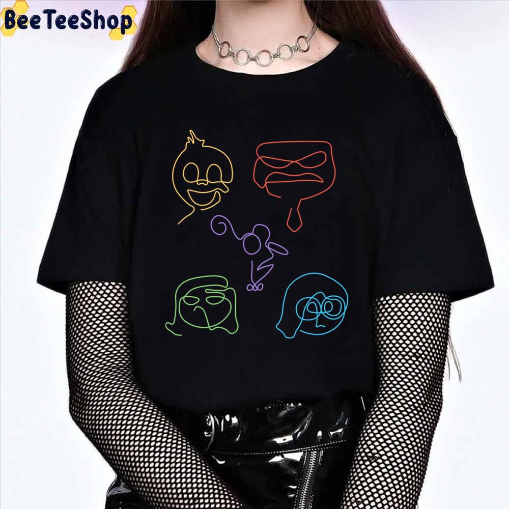 Emotional Lines Inside Out Moive Unisex T-Shirt Emotional Lines Inside Out Moive Unisex T-Shirt