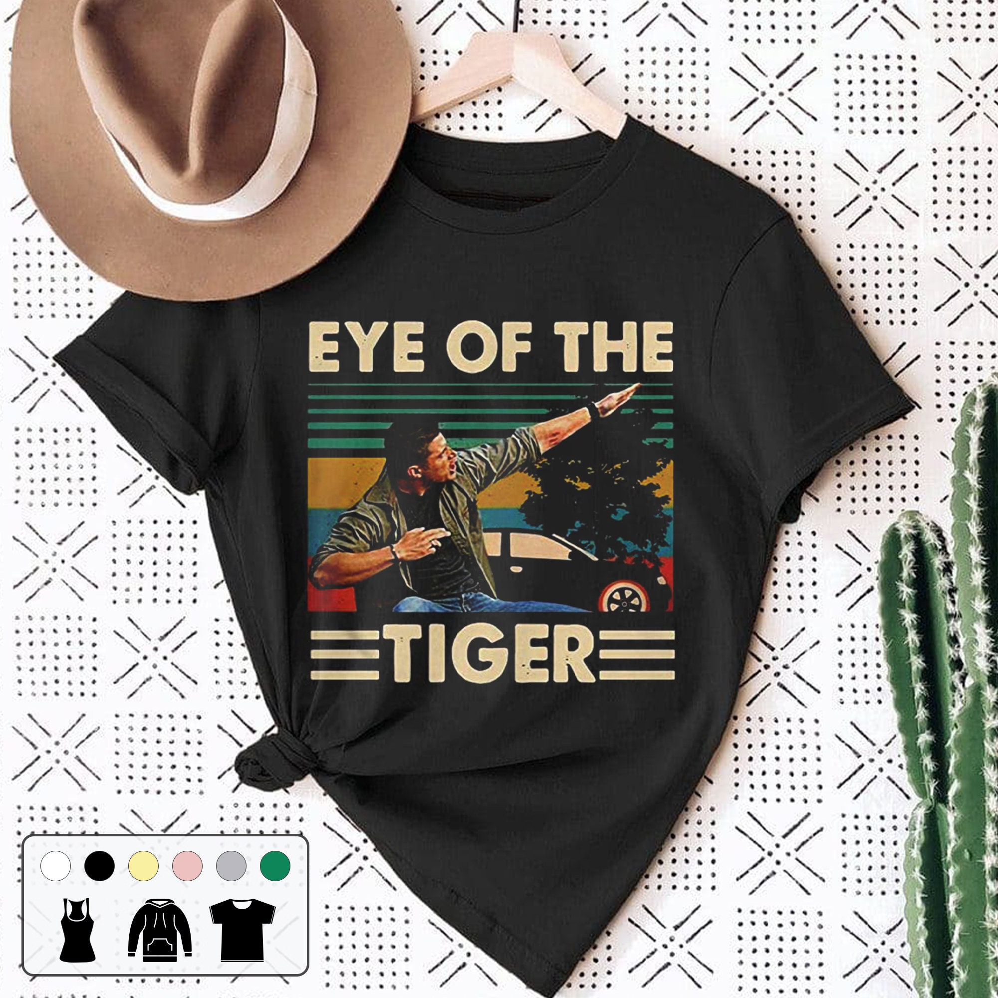 Eye Of The Tiger Dean Winchester Vintage Retro Unisex T-Shirt Eye Of The Tiger Dean Winchester Vintage Retro Unisex T-Shirt