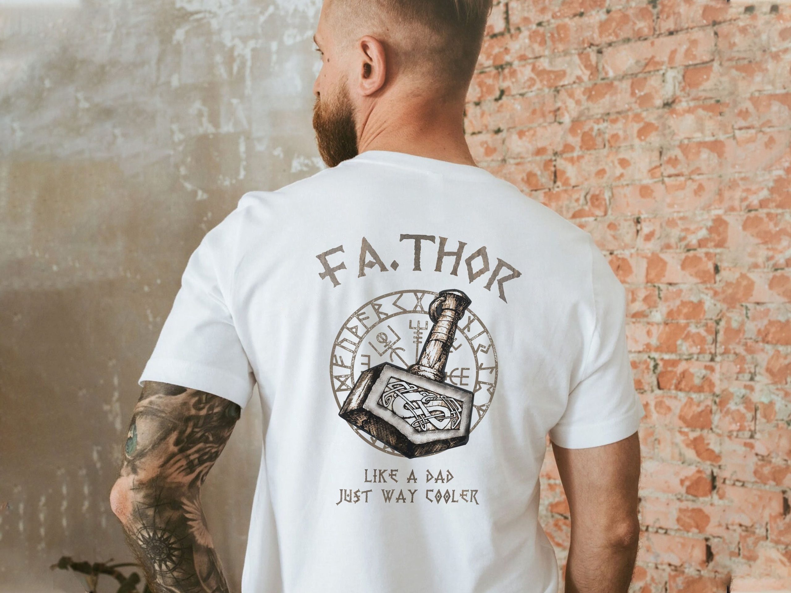 Fathor Dad Like A Dad Just Way Cooler Viking Father's Day Unisex T-Shirt Fathor Dad Like A Dad Just Way Cooler Viking Father's Day Unisex T-Shirt