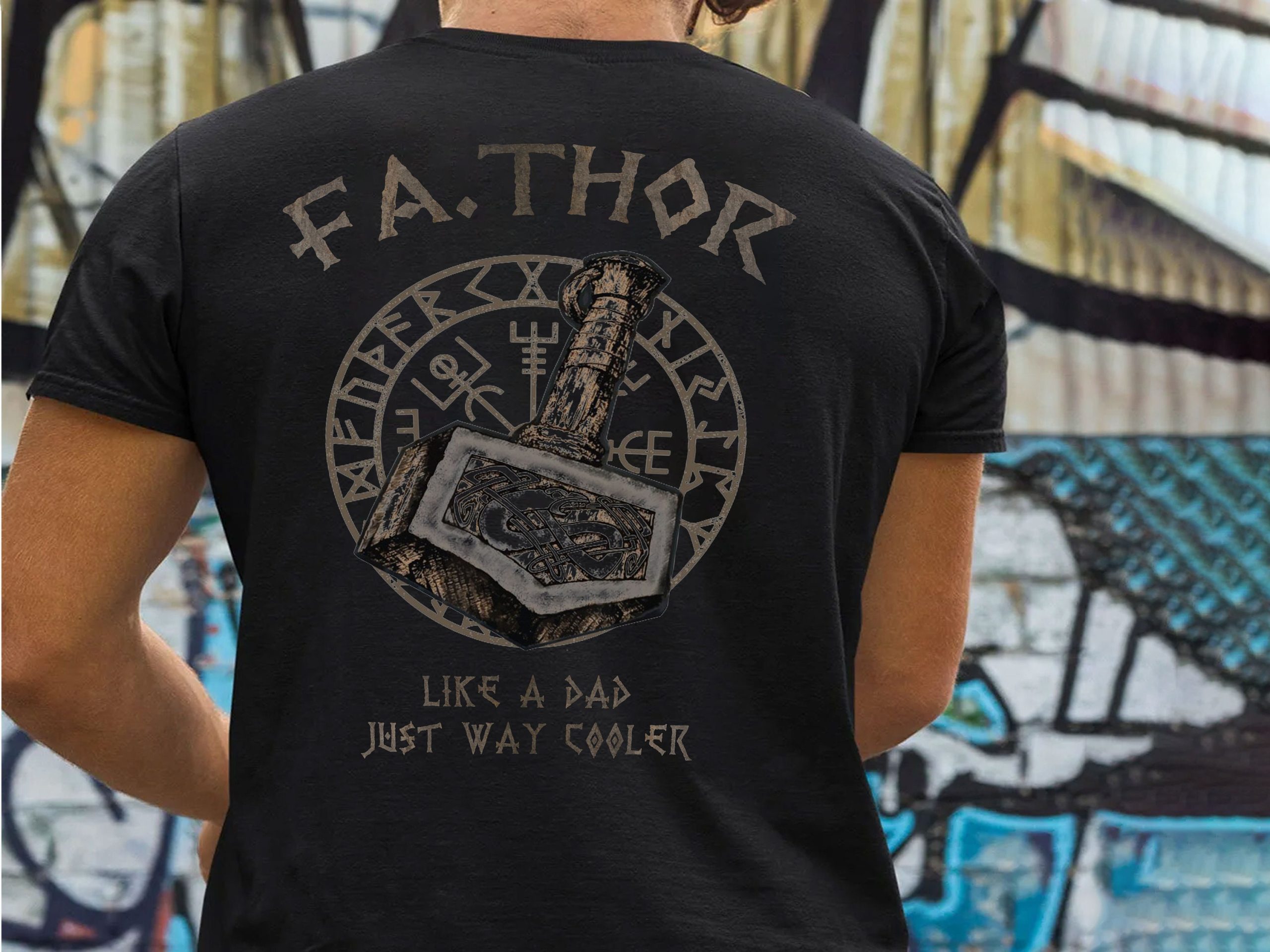 Fathor Dad Like A Dad Just Way Cooler Viking Father's Day Unisex T-Shirt Fathor Dad Like A Dad Just Way Cooler Viking Father's Day Unisex T-Shirt