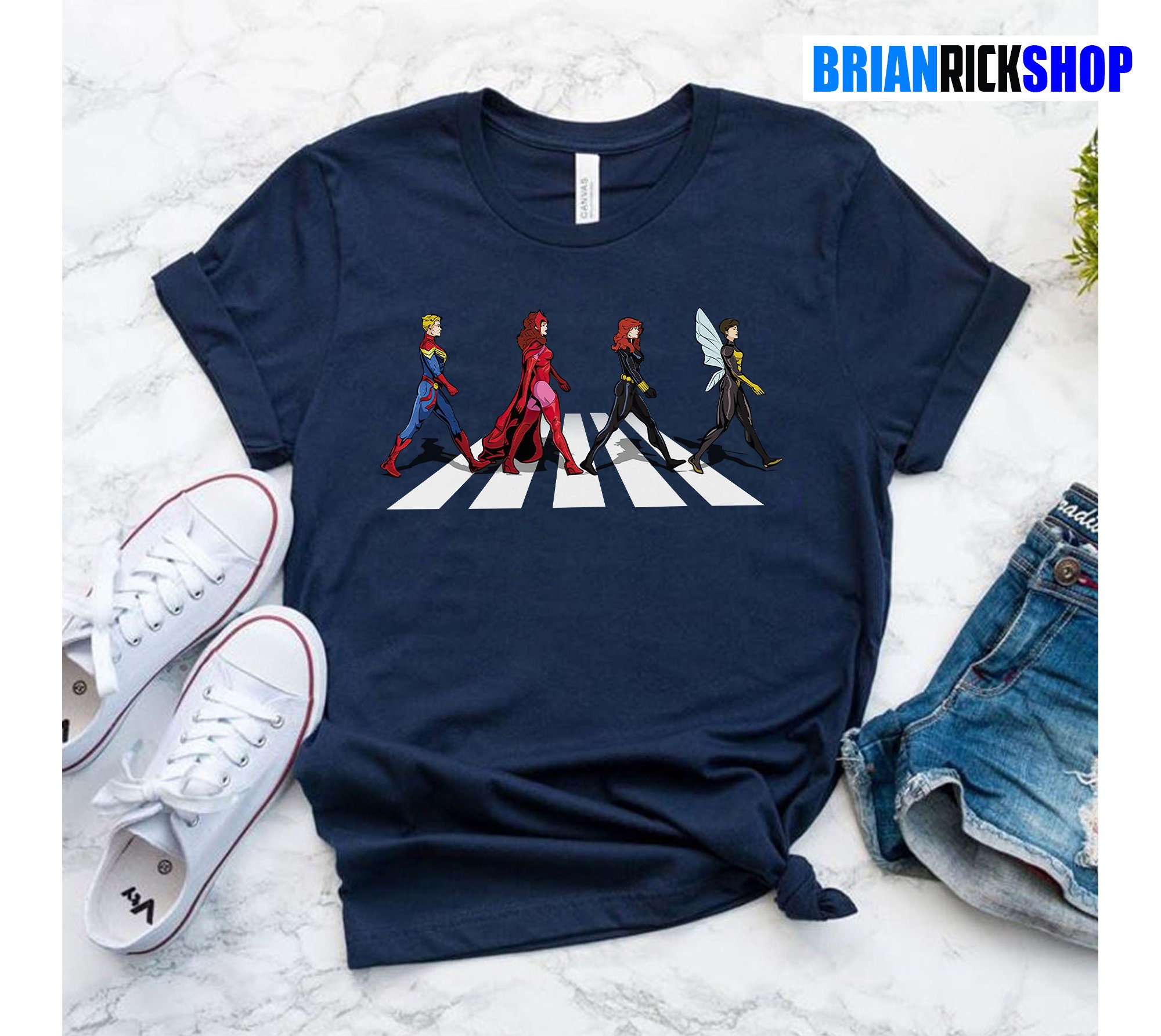 Female Avengers Black Wïdow Abbey Road Unisex T-Shirt Female Avengers Black Wïdow Abbey Road Unisex T-Shirt
