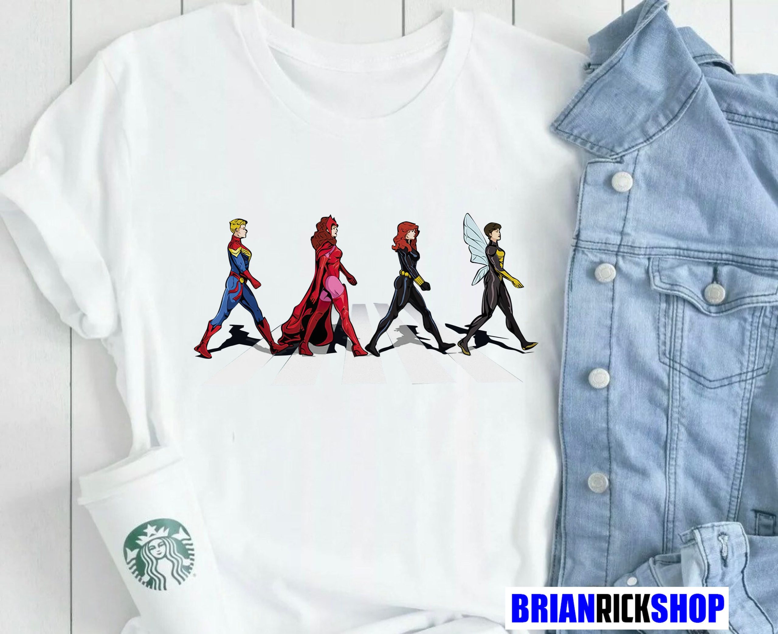 Female Avengers Black Wïdow Abbey Road Unisex T-Shirt Female Avengers Black Wïdow Abbey Road Unisex T-Shirt