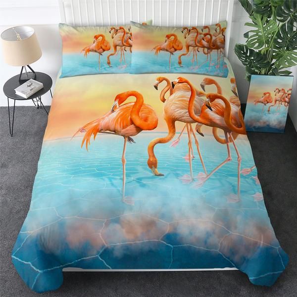 Flamingos On The Sky Cotton Bedding Sets Flamingos On The Sky Cotton Bedding Sets