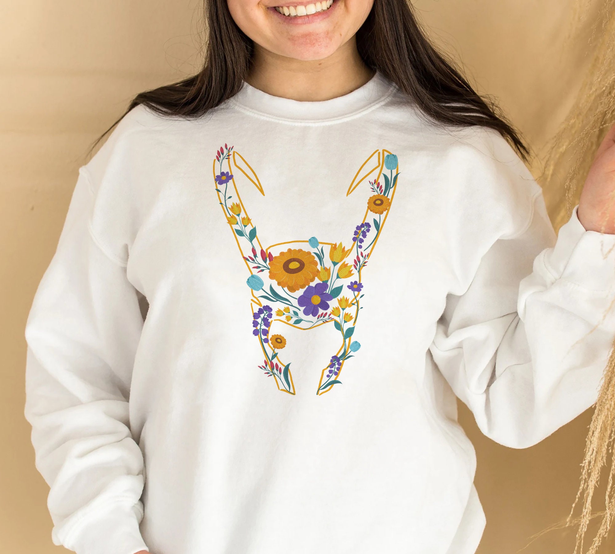 Floral Loki Helmet Loki God Of Mischief Mcu Unisex Sweatshirt Floral Loki Helmet Loki God Of Mischief Mcu Unisex Sweatshirt