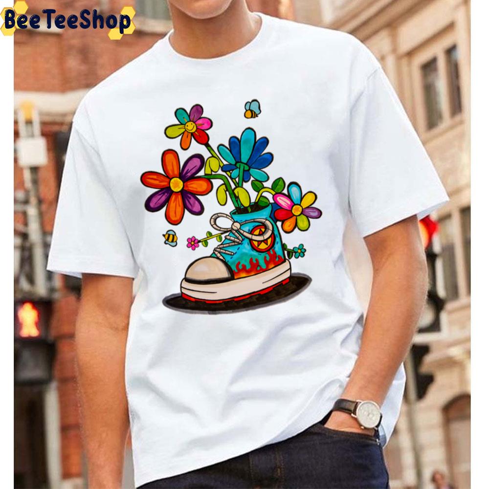 Flower Converses Shoes Unisex T-Shirt Flower Converses Shoes Unisex T-Shirt