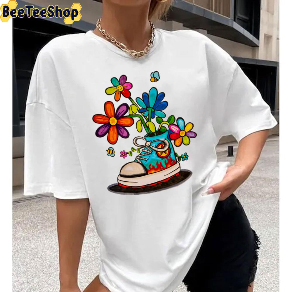 Flower Converses Shoes Unisex T-Shirt Flower Converses Shoes Unisex T-Shirt