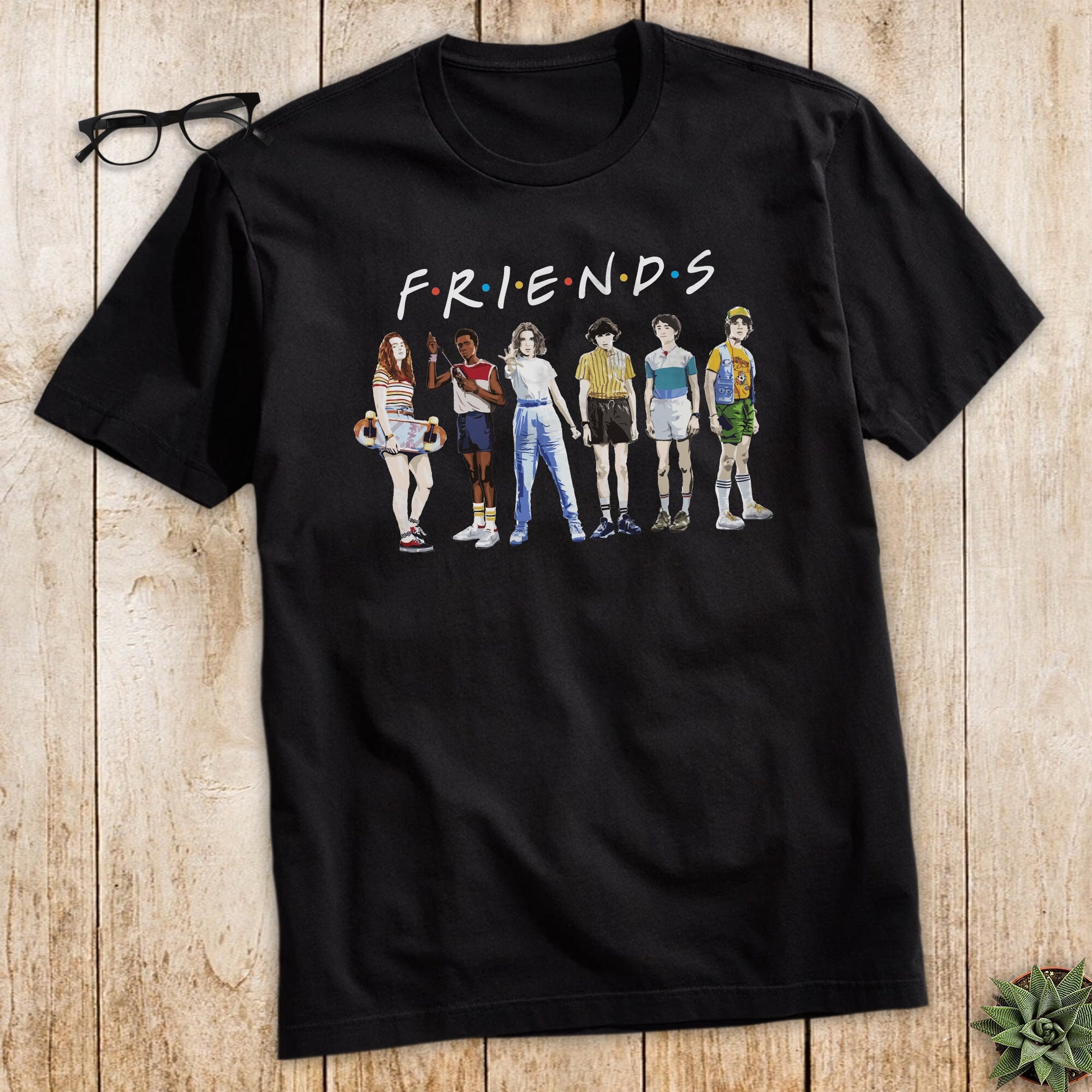 Friends Stranger Things Hawkins Unisex T-Shirt Friends Stranger Things Hawkins Unisex T-Shirt