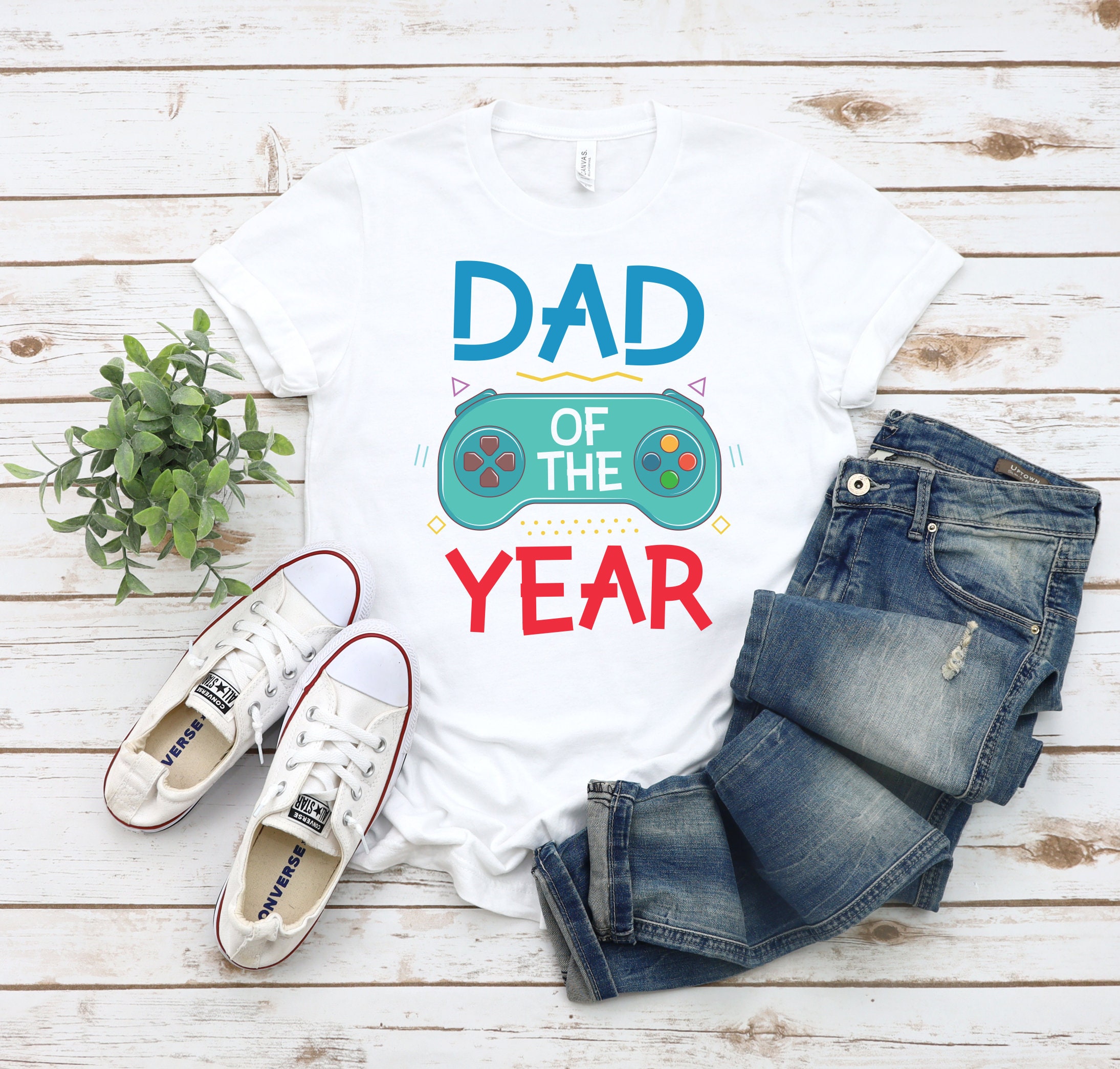 Funny Dad Of The Year Gaming Console Father's Day Unisex T-Shirt Funny Dad Of The Year Gaming Console Father's Day Unisex T-Shirt