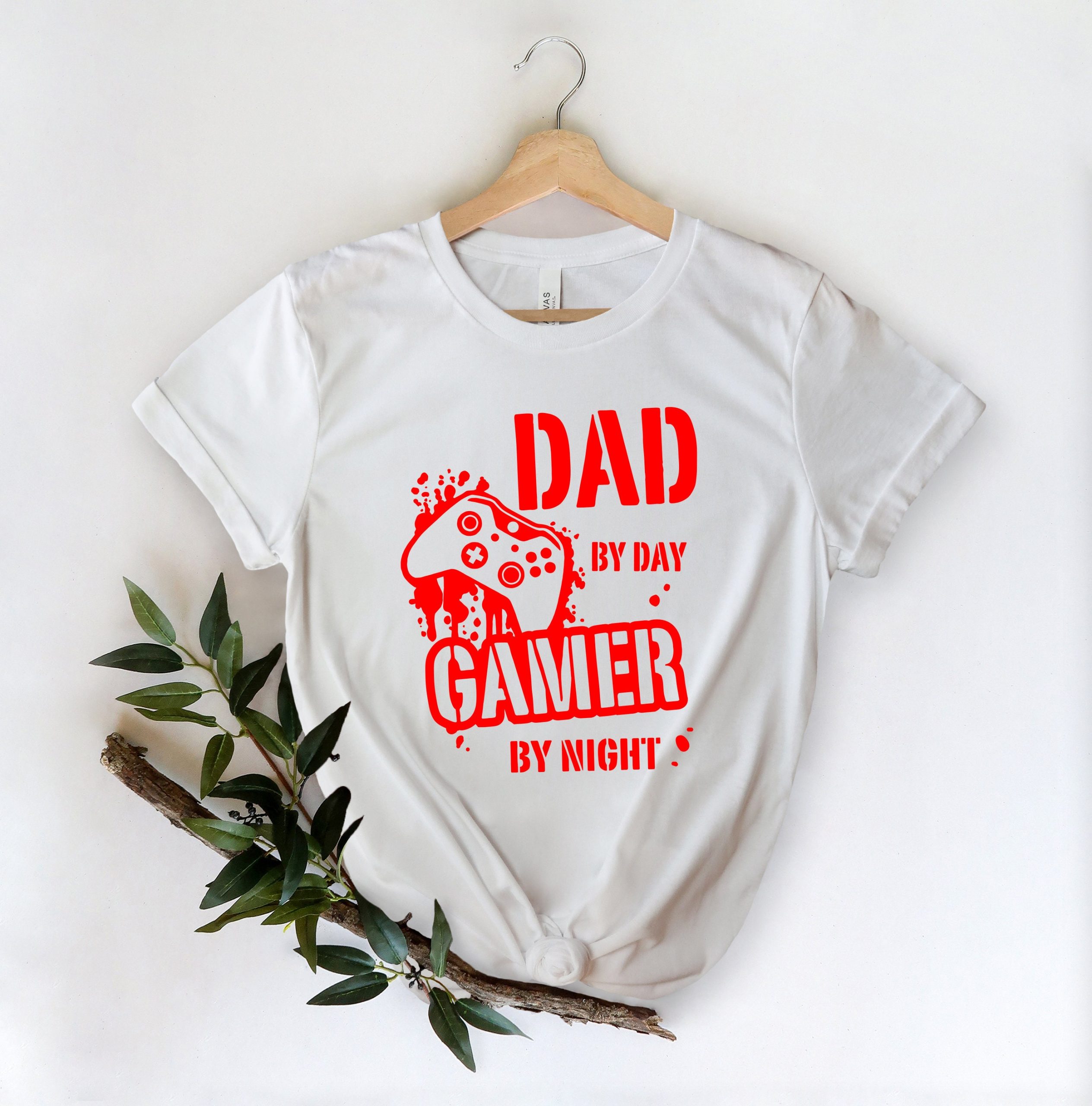 Funny Game Dad By Day Gamer By Night Dad Father's Day Unisex T-Shirt Funny Game Dad By Day Gamer By Night Dad Father's Day Unisex T-Shirt