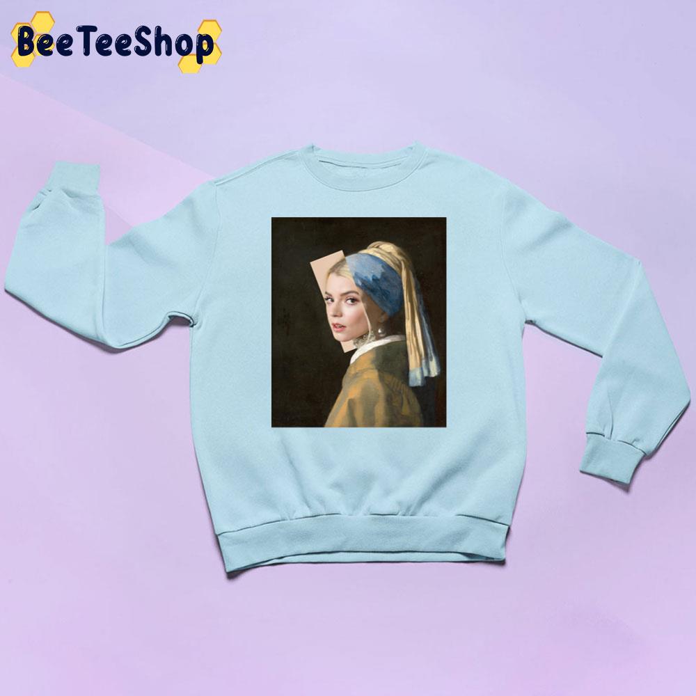 Girl With A Pearl Earring Anya Taylor Joy Art Unisex Sweatshirt Girl With A Pearl Earring Anya Taylor Joy Art Unisex Sweatshirt