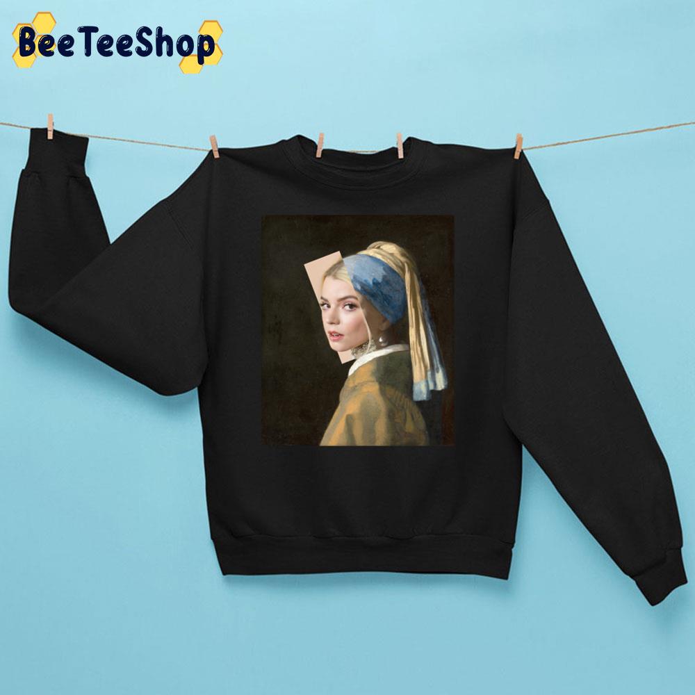 Girl With A Pearl Earring Anya Taylor Joy Art Unisex Sweatshirt Girl With A Pearl Earring Anya Taylor Joy Art Unisex Sweatshirt