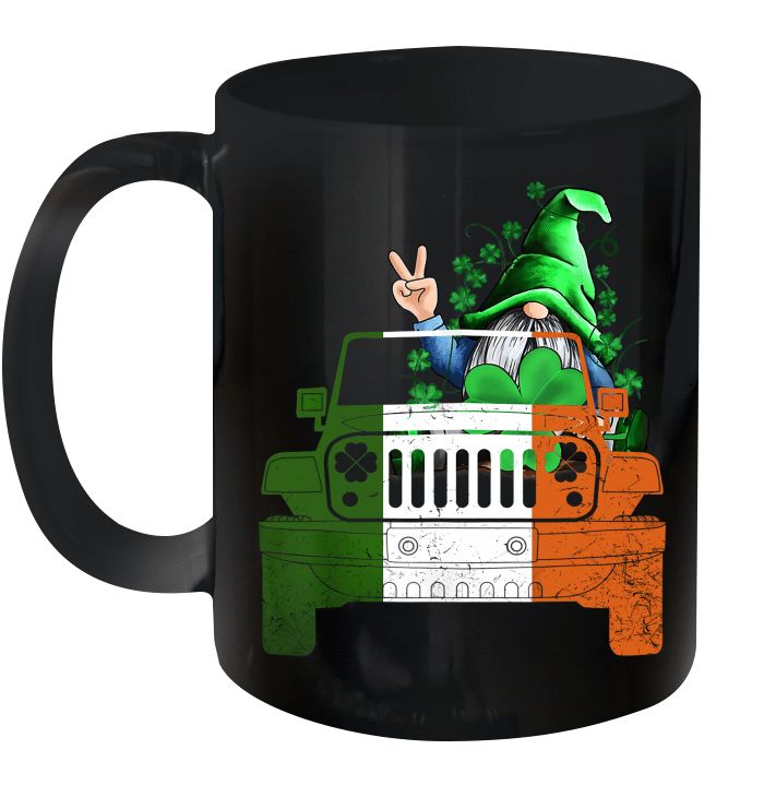 Gnomies Leprechaun Jeep Shamrock Clover St Patricks Day Premium Sublime Ceramic Coffee Mug Black Gnomies Leprechaun Jeep Shamrock Clover St Patricks Day Premium Sublime Ceramic Coffee Mug Black