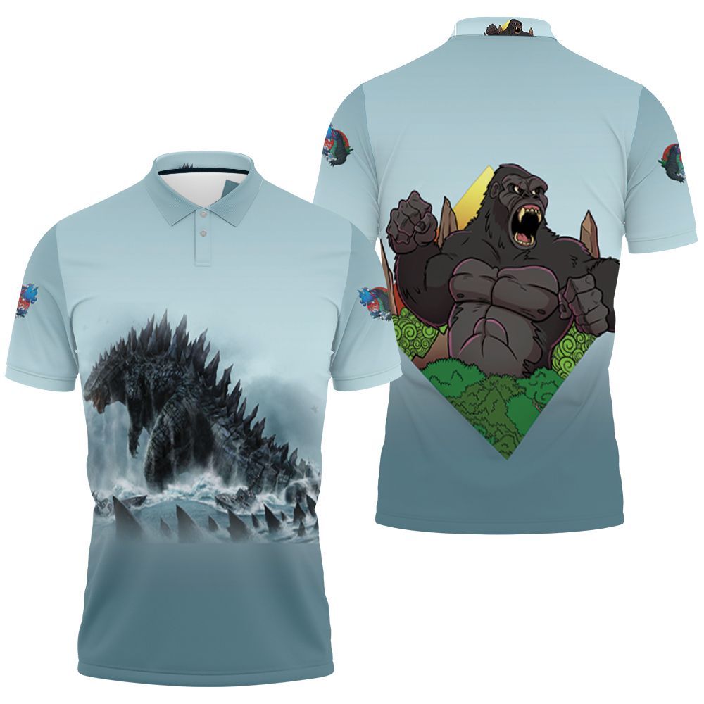 Godzilla Back To The Ocean Godzilla Vs Kong Polo Shirt All Over Print Shirt 3d T-shirt Godzilla Back To The Ocean Godzilla Vs Kong Polo Shirt All Over Print Shirt 3d T-shirt