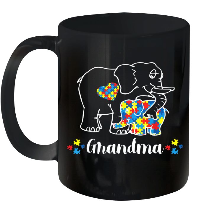 Grandma Elephant Support Autism Awareness Premium Sublime Ceramic Coffee Mug Black Grandma Elephant Support Autism Awareness Premium Sublime Ceramic Coffee Mug Black