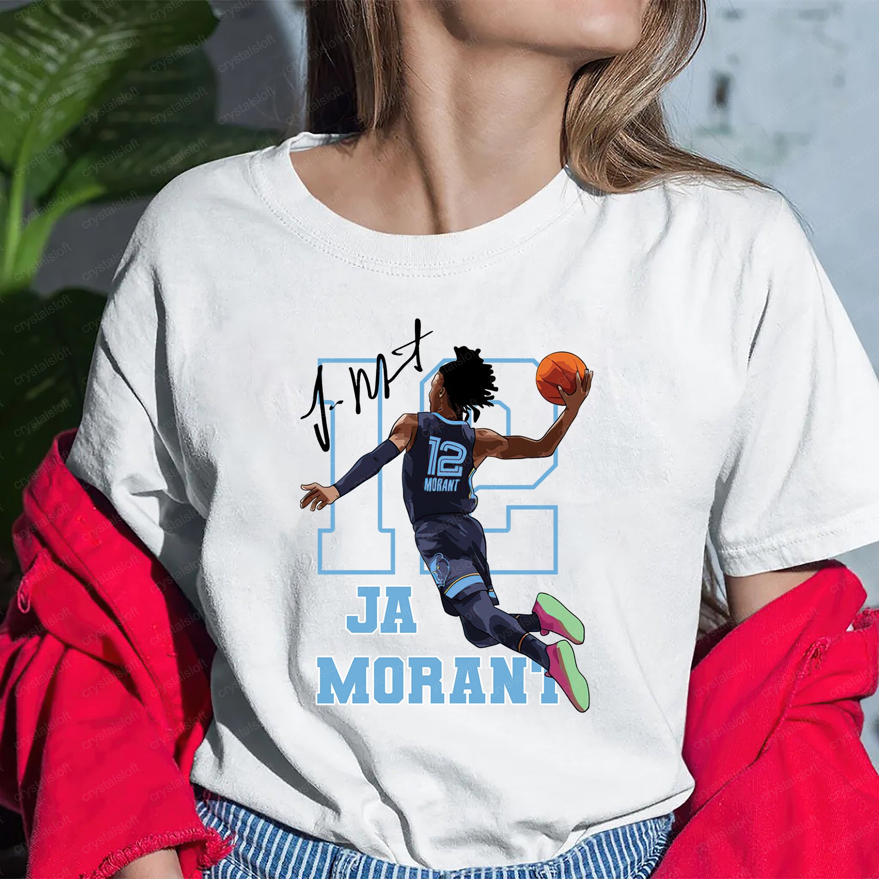 Graphic 12 Ja Morant Dunk Memphis Grizzlies Basketball Unisex T-Shirt Graphic 12 Ja Morant Dunk Memphis Grizzlies Basketball Unisex T-Shirt