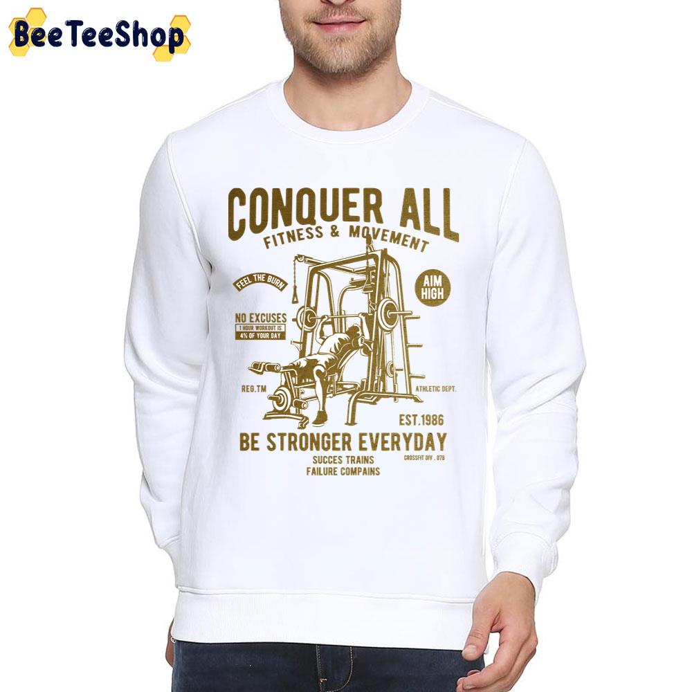 Gym Fitness Power Lifting Conquer Unisex T-Shirt Gym Fitness Power Lifting Conquer Unisex T-Shirt