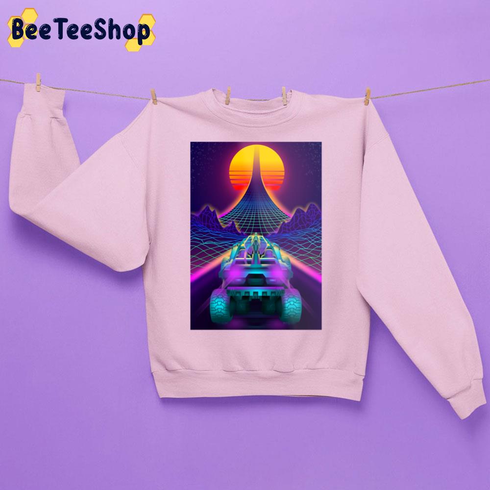 Halo Ring Quot Outrun Retrowave Warthog Quot Game Unisex Sweatshirt Halo Ring Quot Outrun Retrowave Warthog Quot Game Unisex Sweatshirt