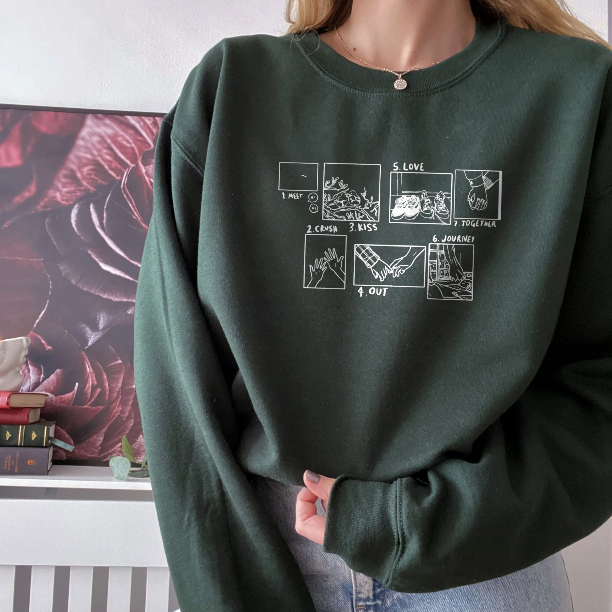 Heartstopper Phases Inspired Book Nick And Charlie Unisex Sweatshirt Heartstopper Phases Inspired Book Nick And Charlie Unisex Sweatshirt