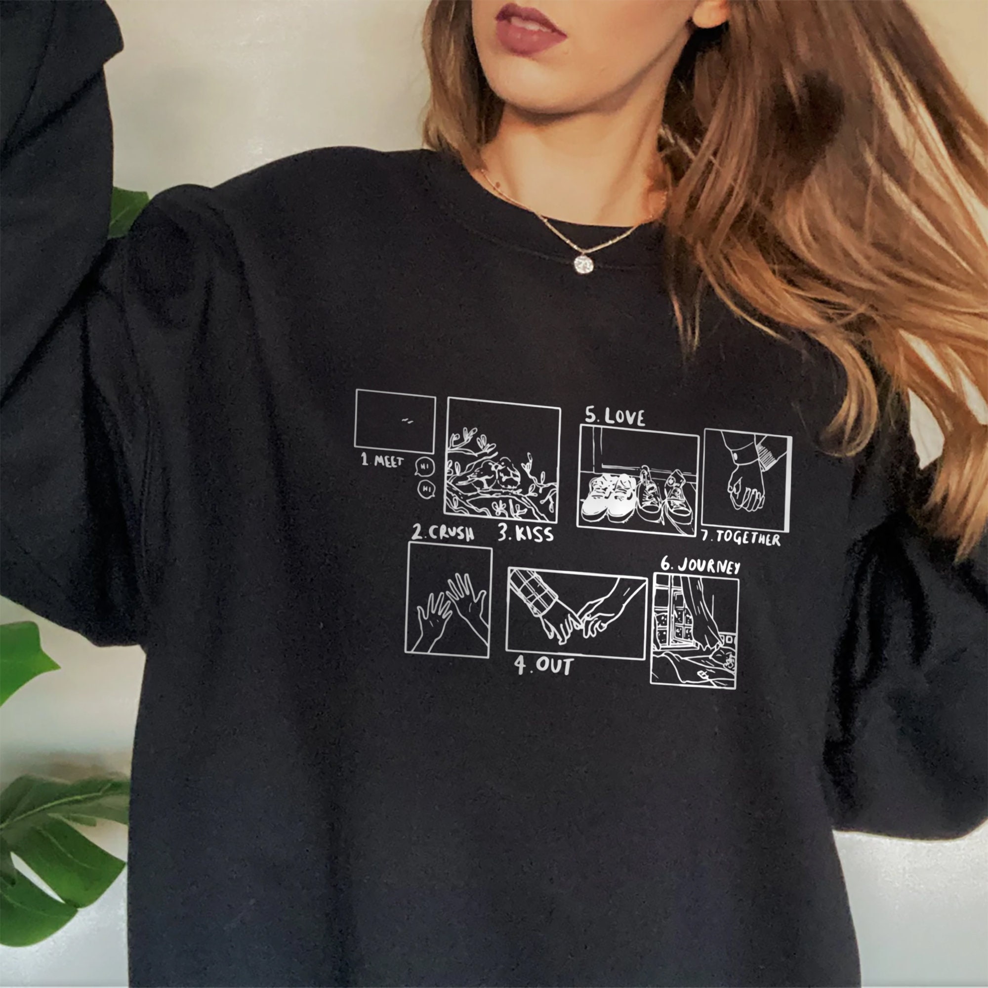 Heartstopper Phases Inspired Book Nick And Charlie Unisex Sweatshirt Heartstopper Phases Inspired Book Nick And Charlie Unisex Sweatshirt