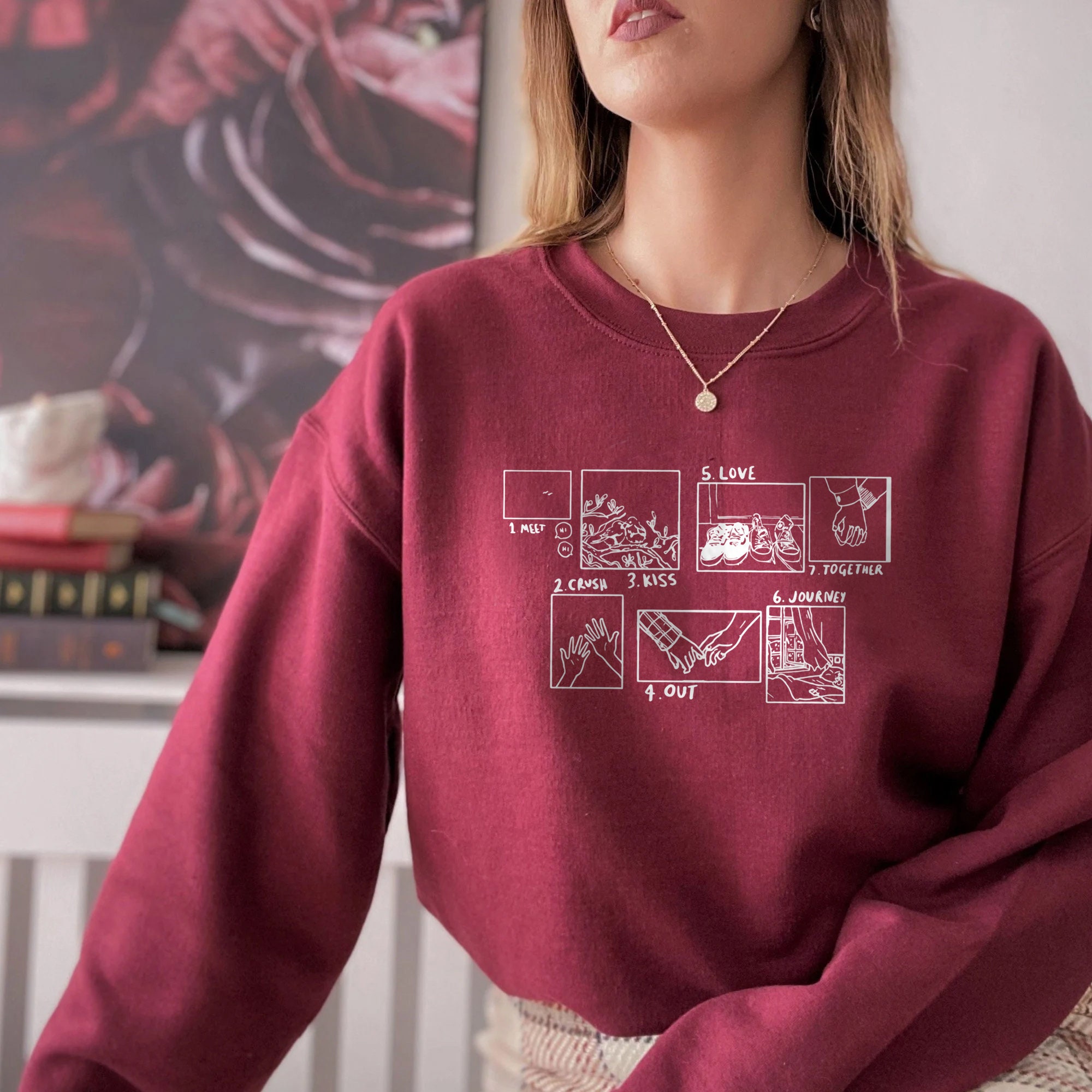 Heartstopper Phases Inspired Book Nick And Charlie Unisex Sweatshirt Heartstopper Phases Inspired Book Nick And Charlie Unisex Sweatshirt