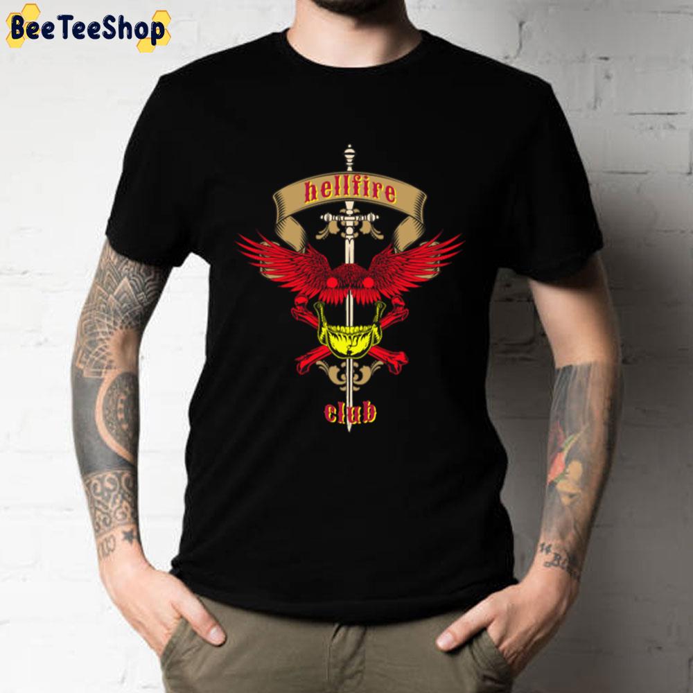 Hellfire Club Wings Skeleton Art Stranger Things 4 Movie Unisex T-Shirt Hellfire Club Wings Skeleton Art Stranger Things 4 Movie Unisex T-Shirt