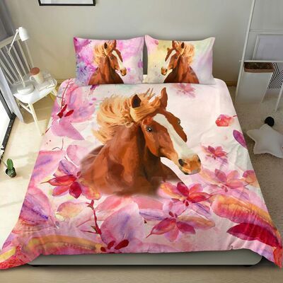 Horse Beige Cotton Bedding Sets Horse Beige Cotton Bedding Sets
