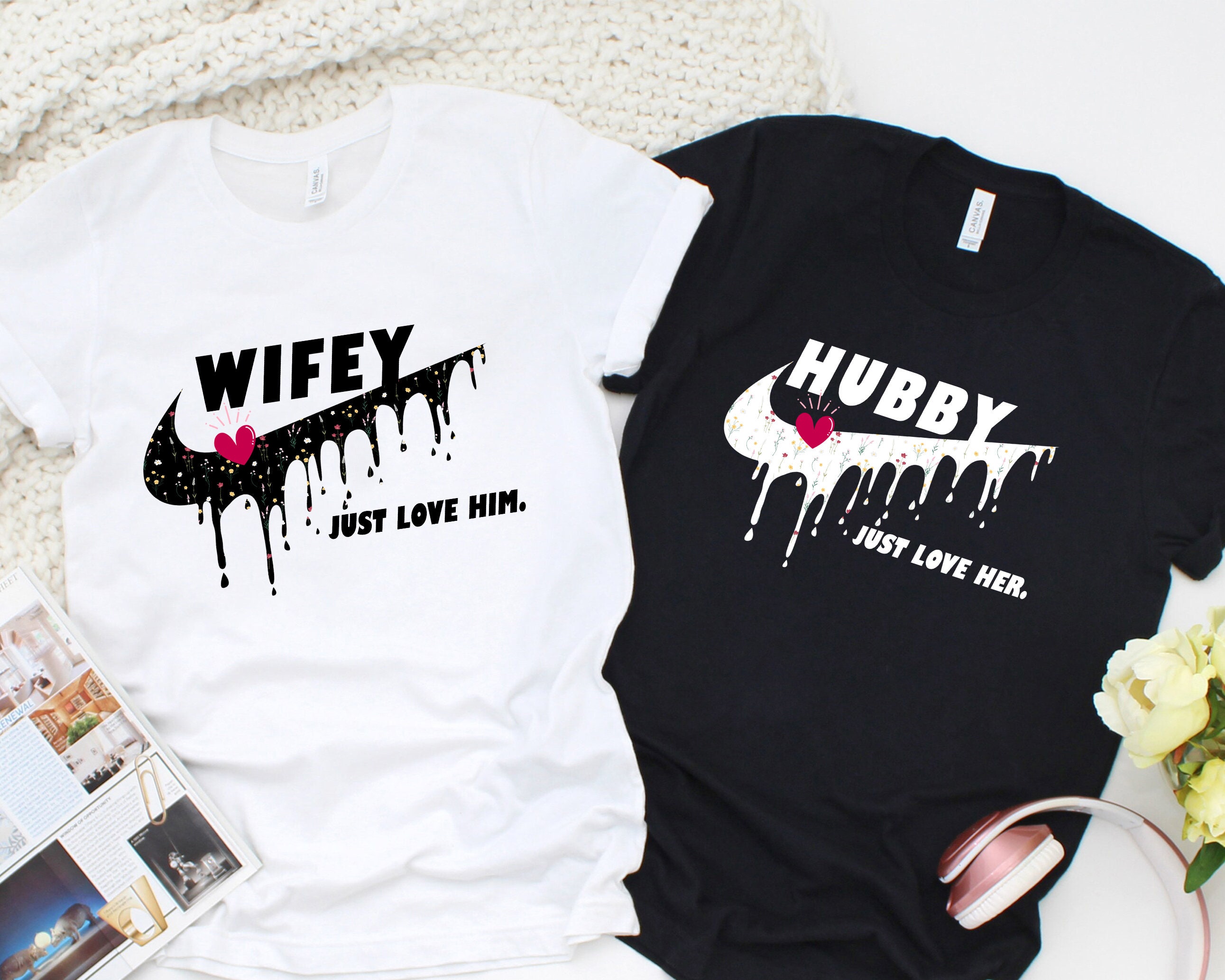 Hubby Wifey Just Love Her Nike Unisex T-Shirt