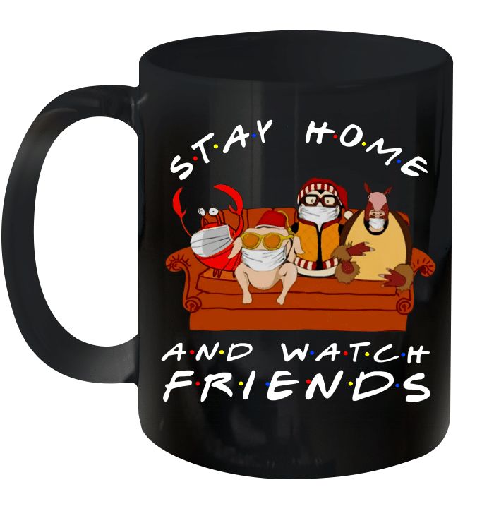 Hugsy And Friends Stay Home And Watch Friends Premium Sublime Ceramic Coffee Mug Black Hugsy And Friends Stay Home And Watch Friends Premium Sublime Ceramic Coffee Mug Black